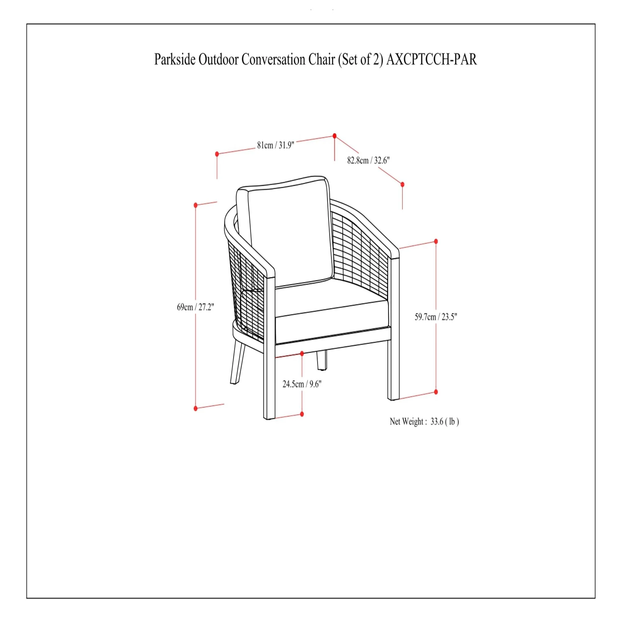 Parkside - Outdoor Conversation Chair (Set of 2) - Natural - Image 4