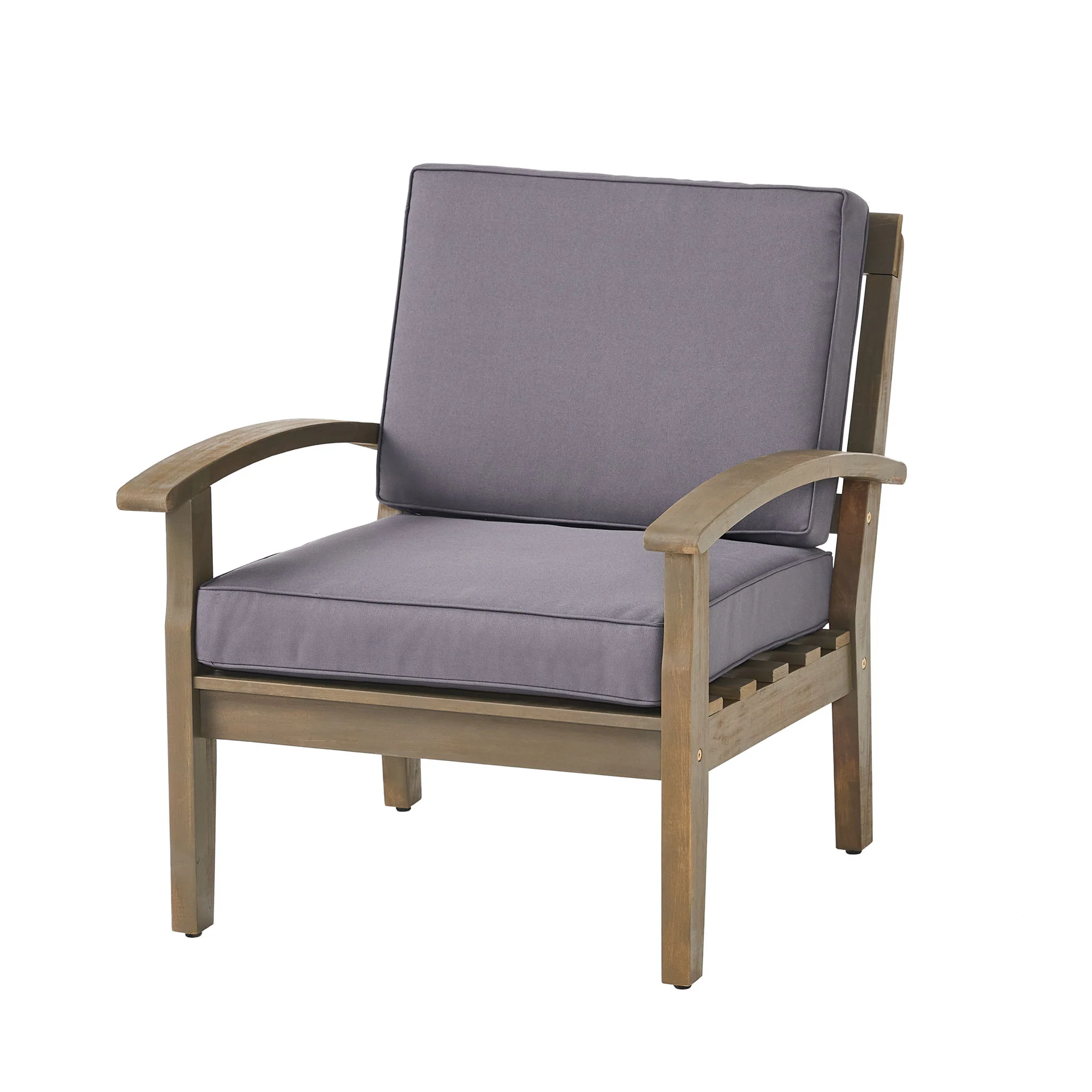 Peyton Club Chair Outdoor Seating Acacia Wood 32.25 X 28.00 X 31.25" - Image 2