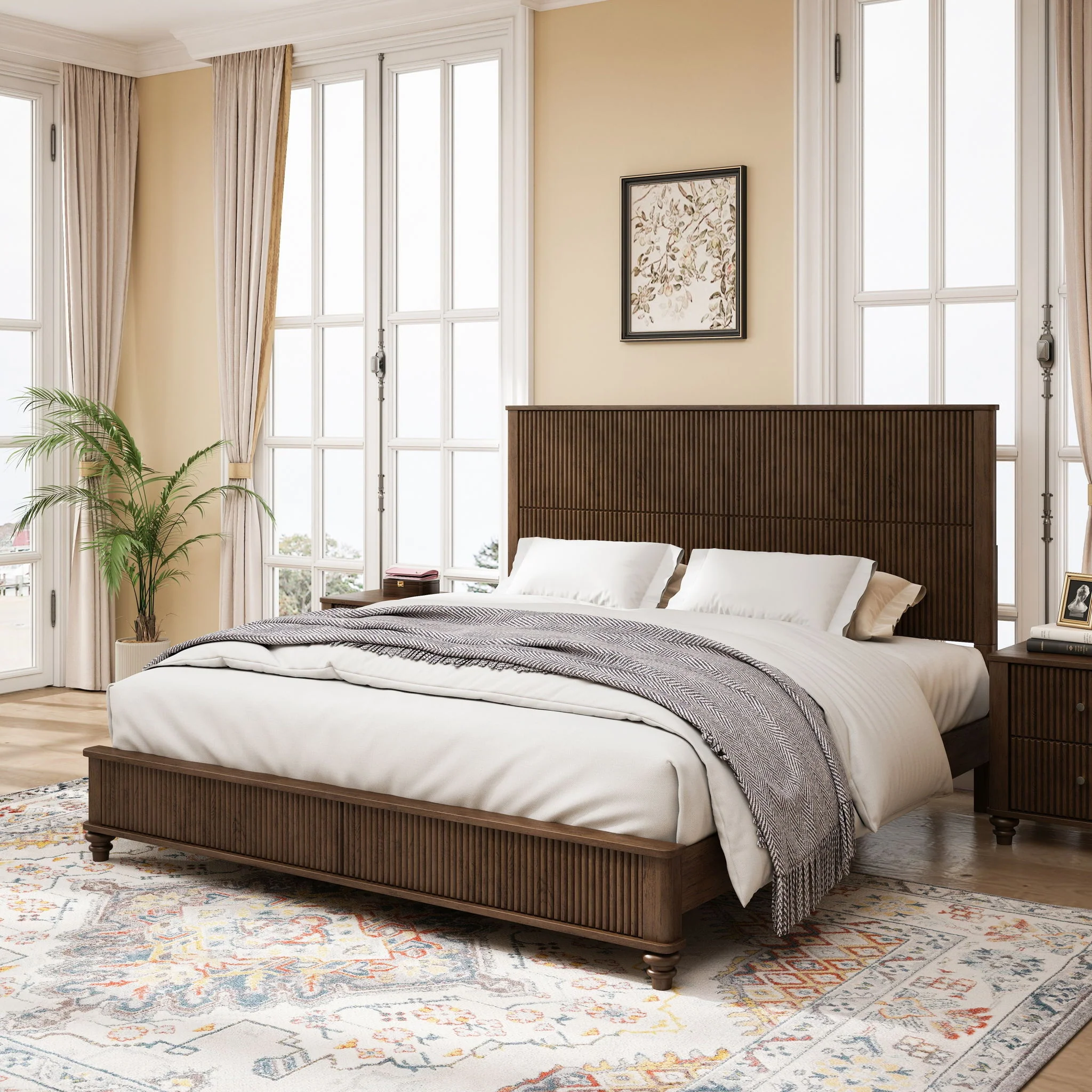 Platform Bed Frame & Tall Headboard - Image 44