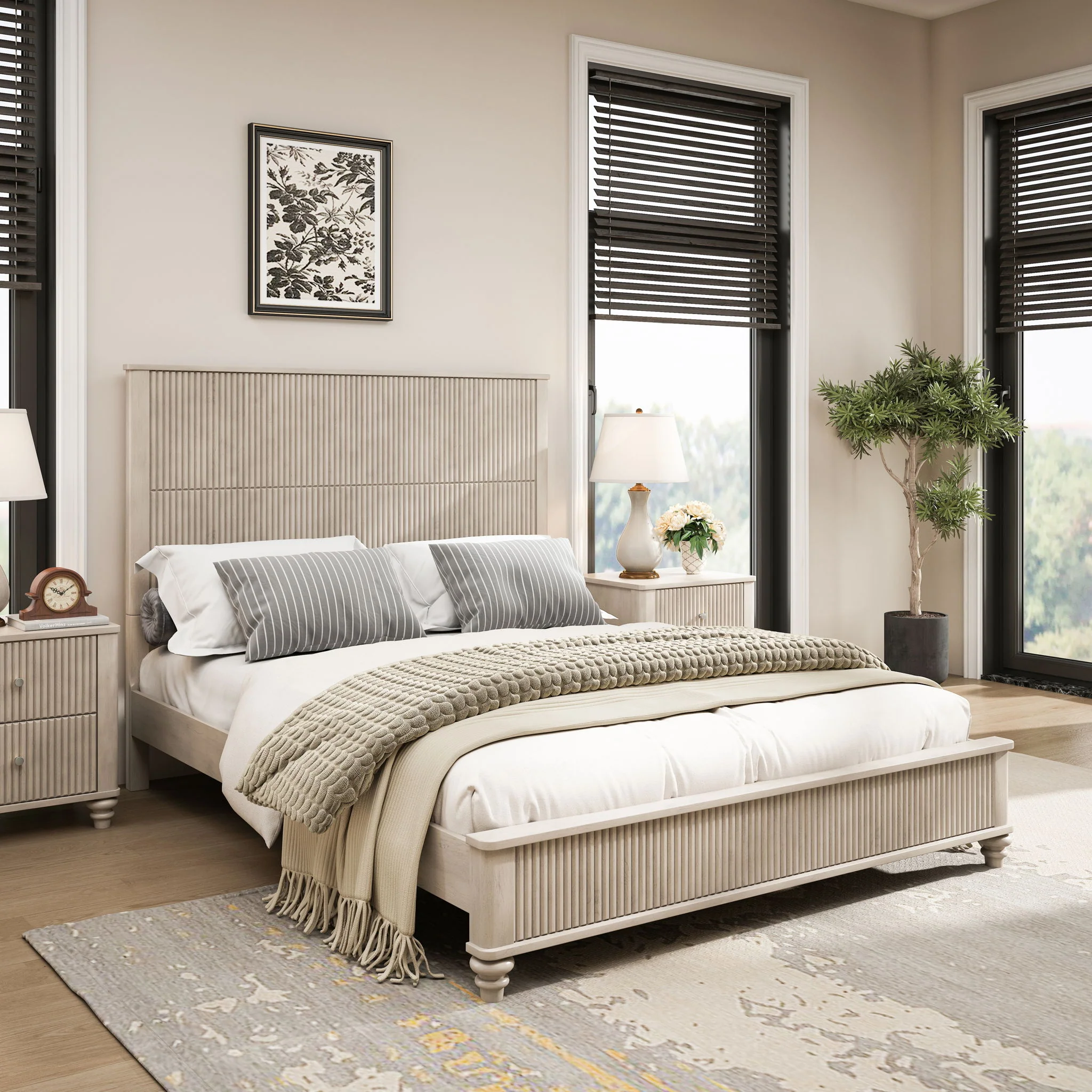 Platform Bed Frame & Tall Headboard - Image 46