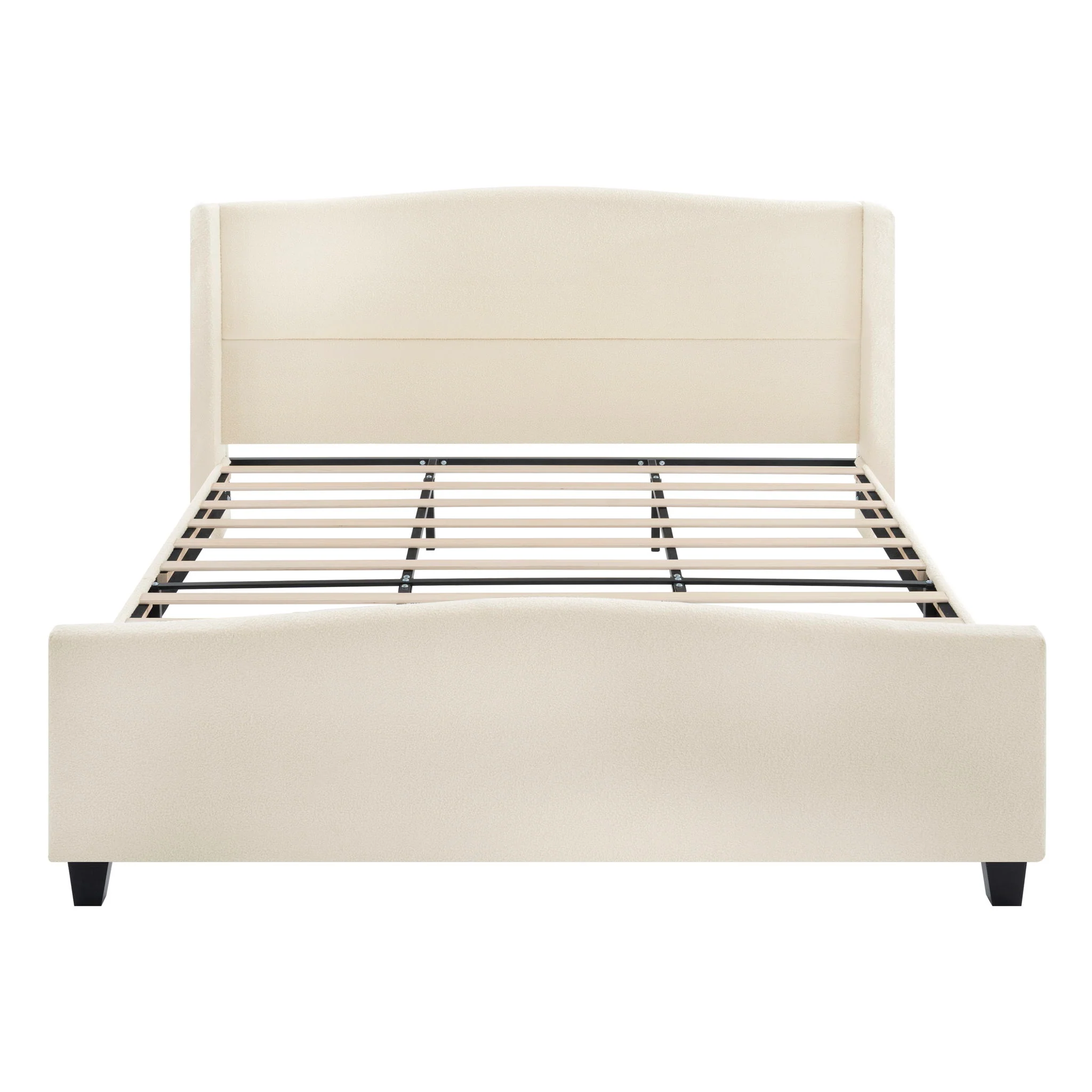 Platform Bed Frame With Tall Headboard And High Footboard - Image 2