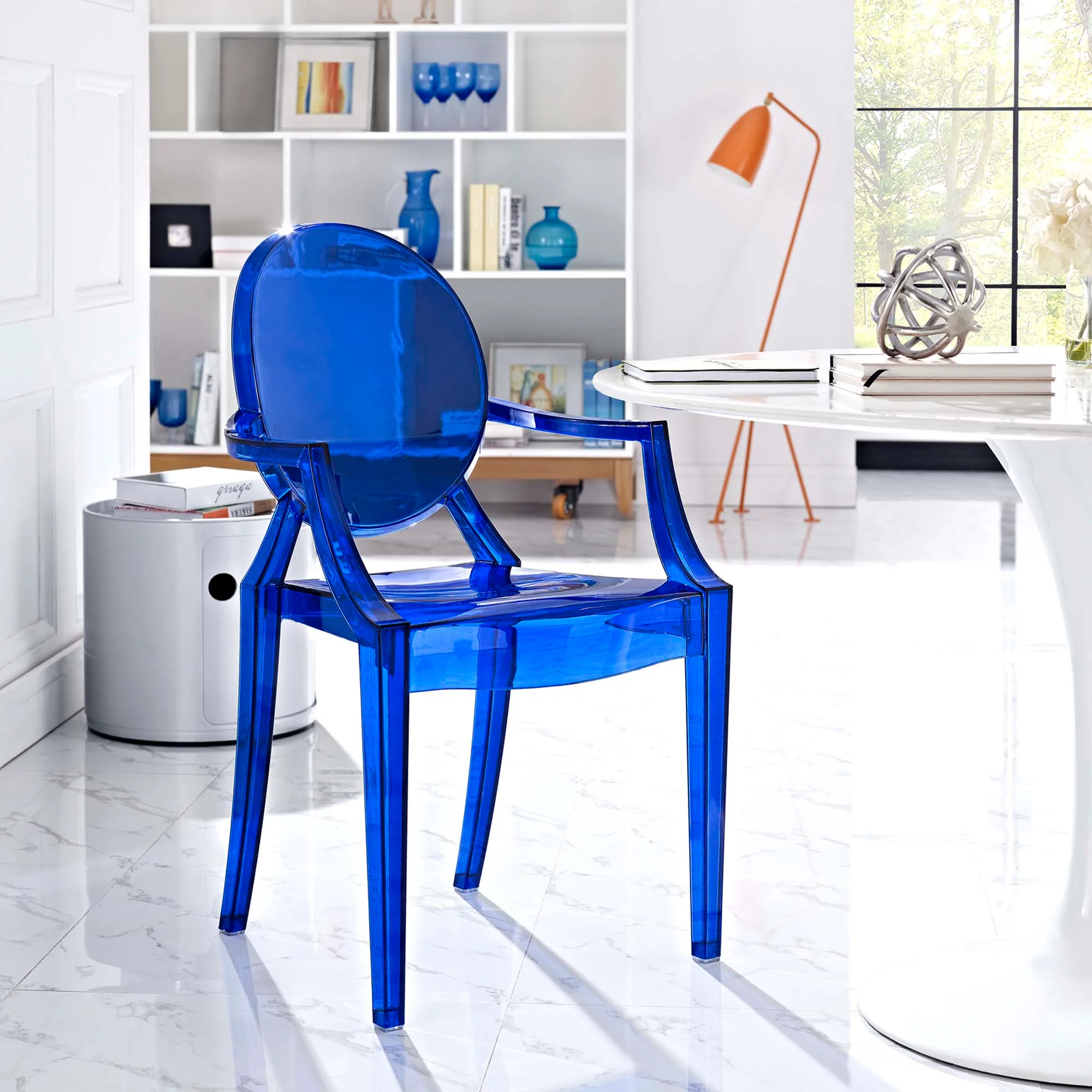Polycarbonate Stackable Indoor-Outdoor Dining Armchair - Image 10