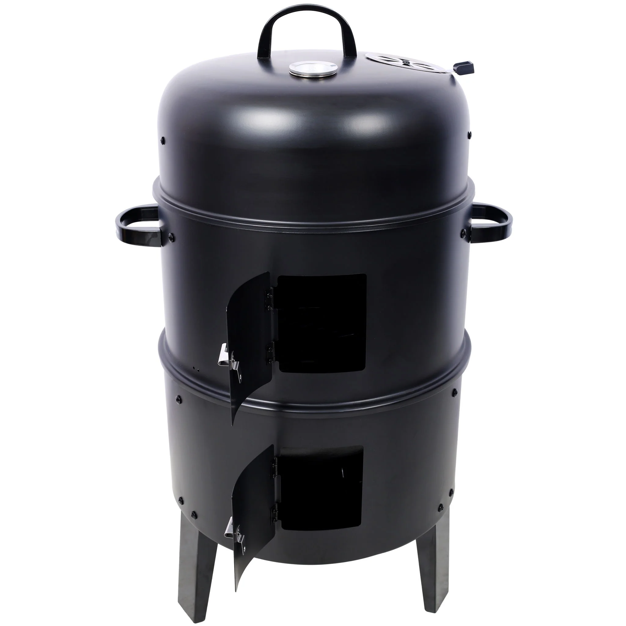 Portable Charcoal Smoker Grill For Outdoor Cooking - Black - Image 8