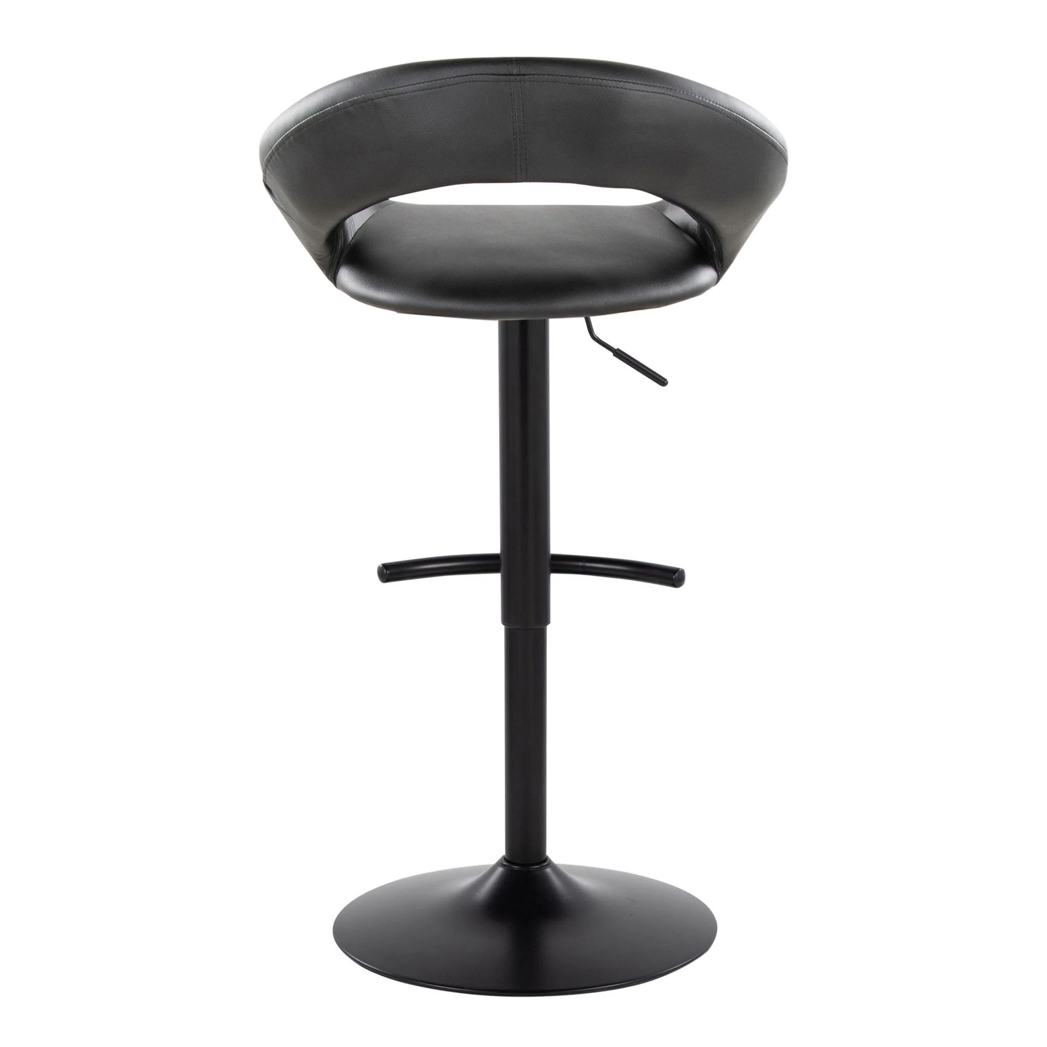 Posh - Contemporary Adjustable Barstool With Swivel & Rounded T Footrest (Set of 2) - Image 5