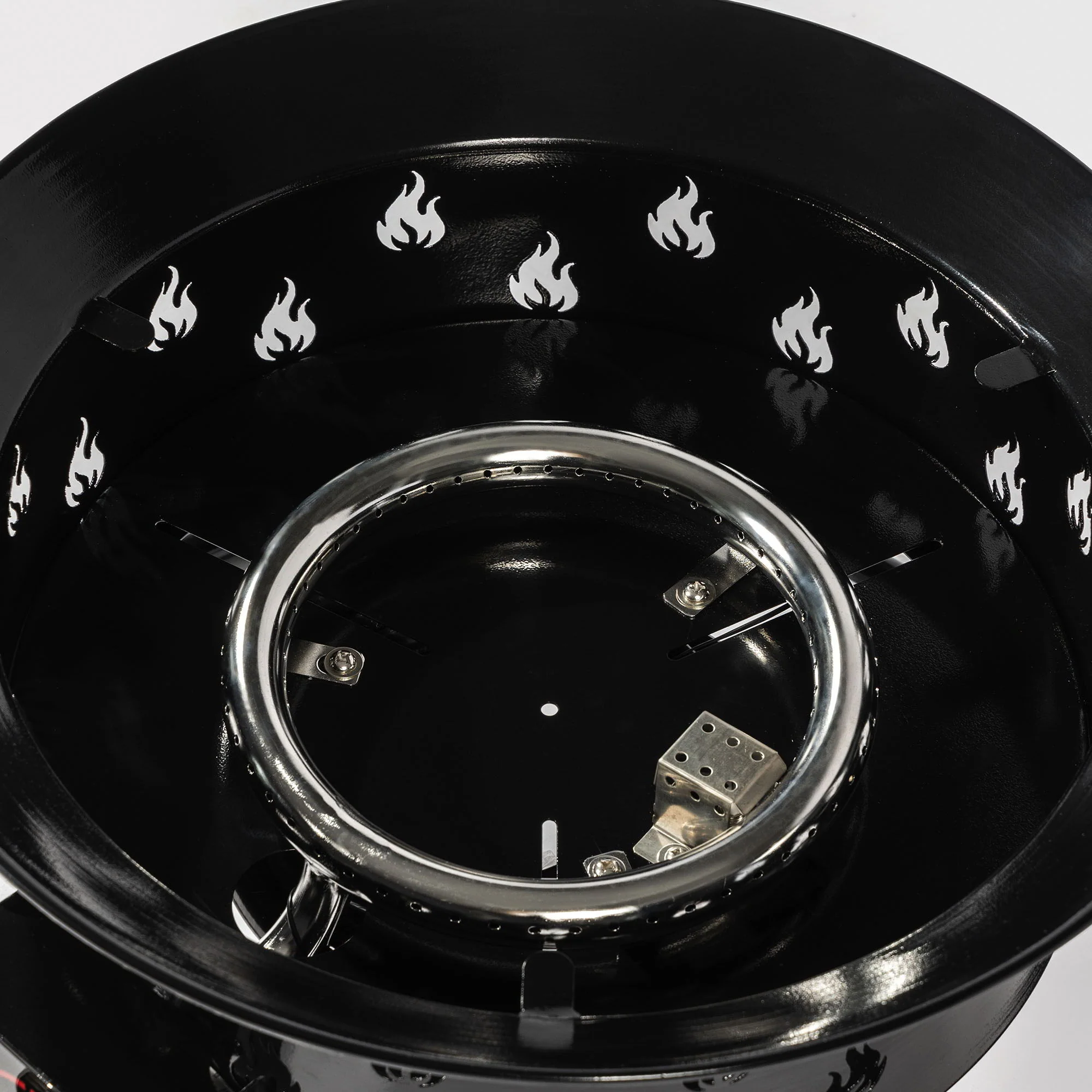 Propane Gas Fire Pit Table, 50000 Btu Round For Outside Patio - Black - Image 3