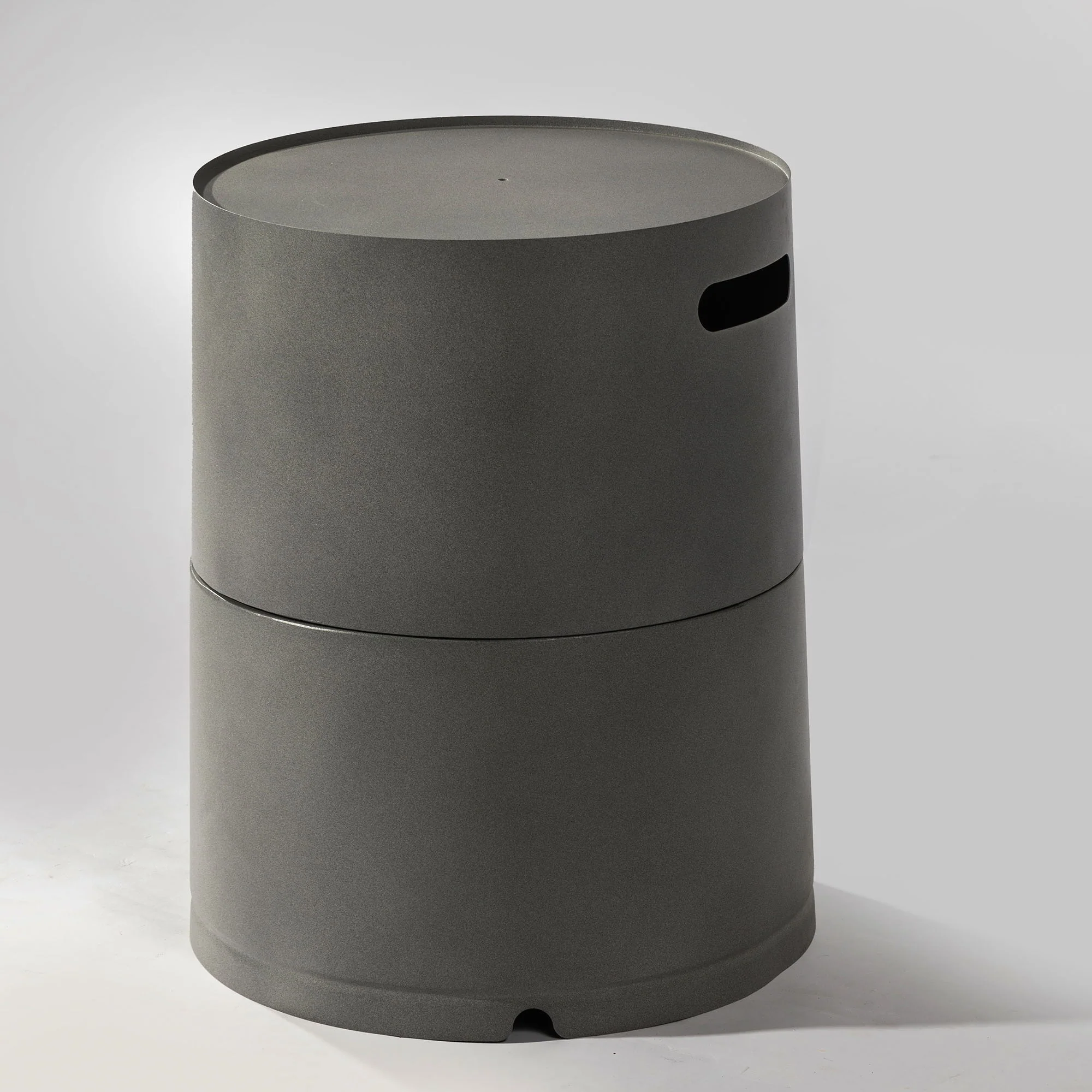 Propane Tank Cover Round Tank Holder Hide Away Side Table - Gray - Image 3