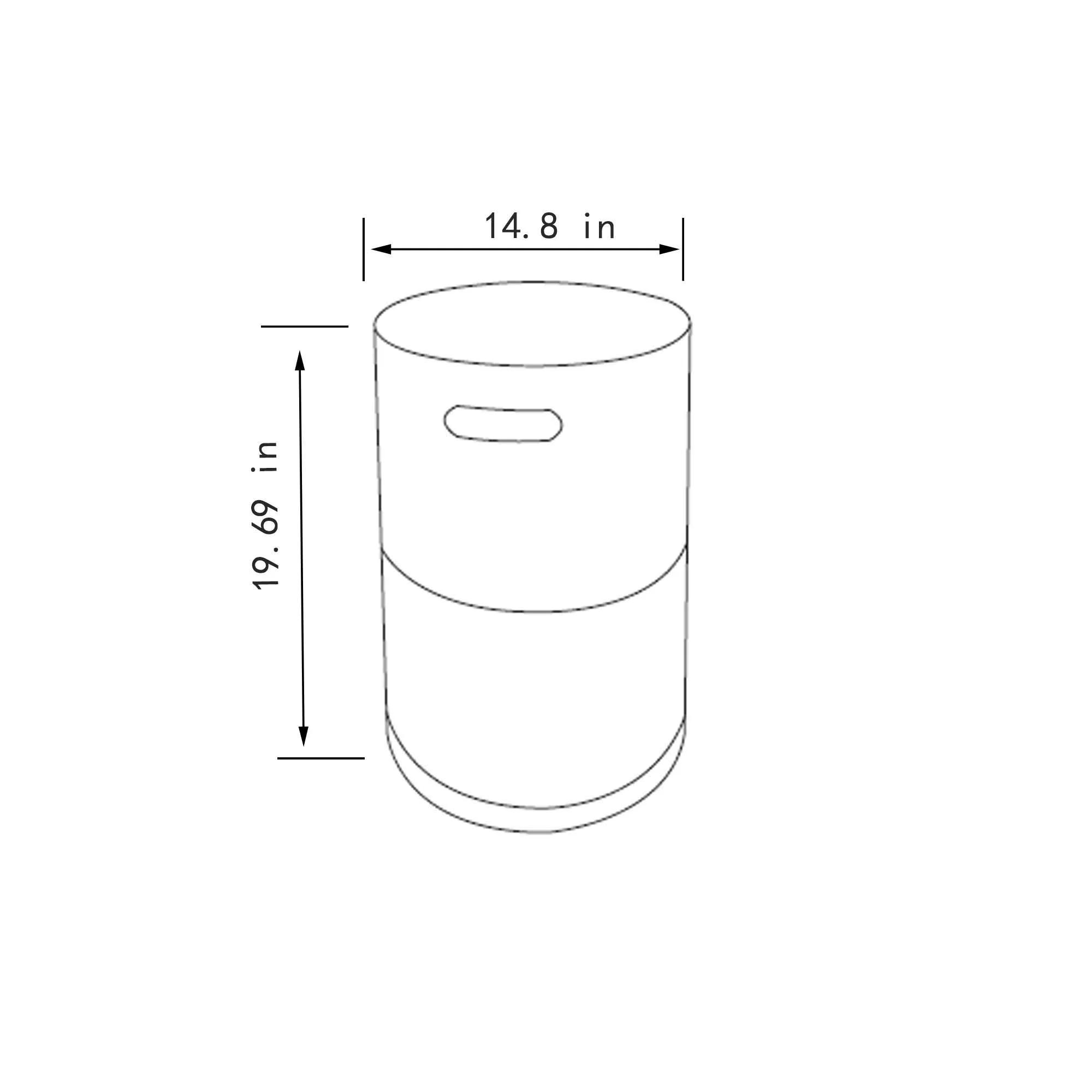Propane Tank Cover Round Tank Holder Hide Away Side Table - Gray - Image 5
