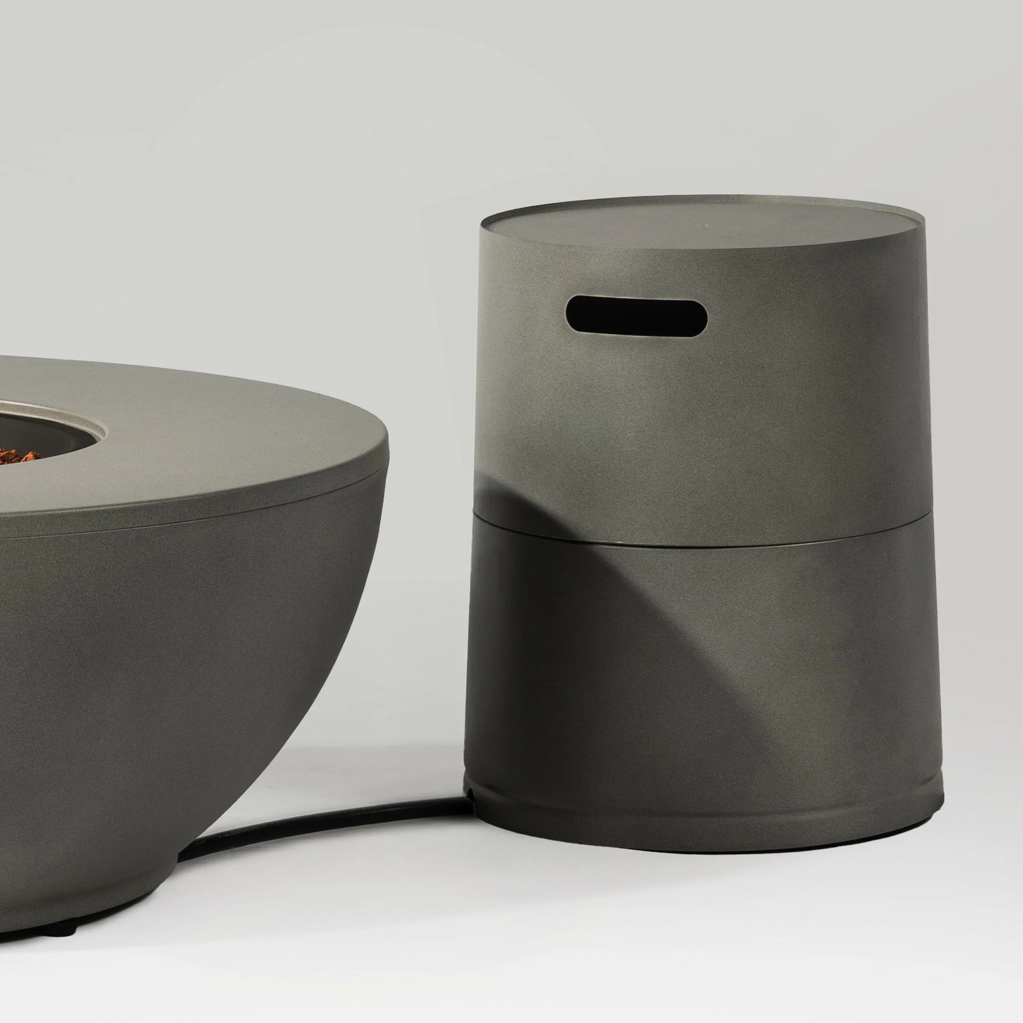 Propane Tank Cover Round Tank Holder Hide Away Side Table - Gray - Image 7