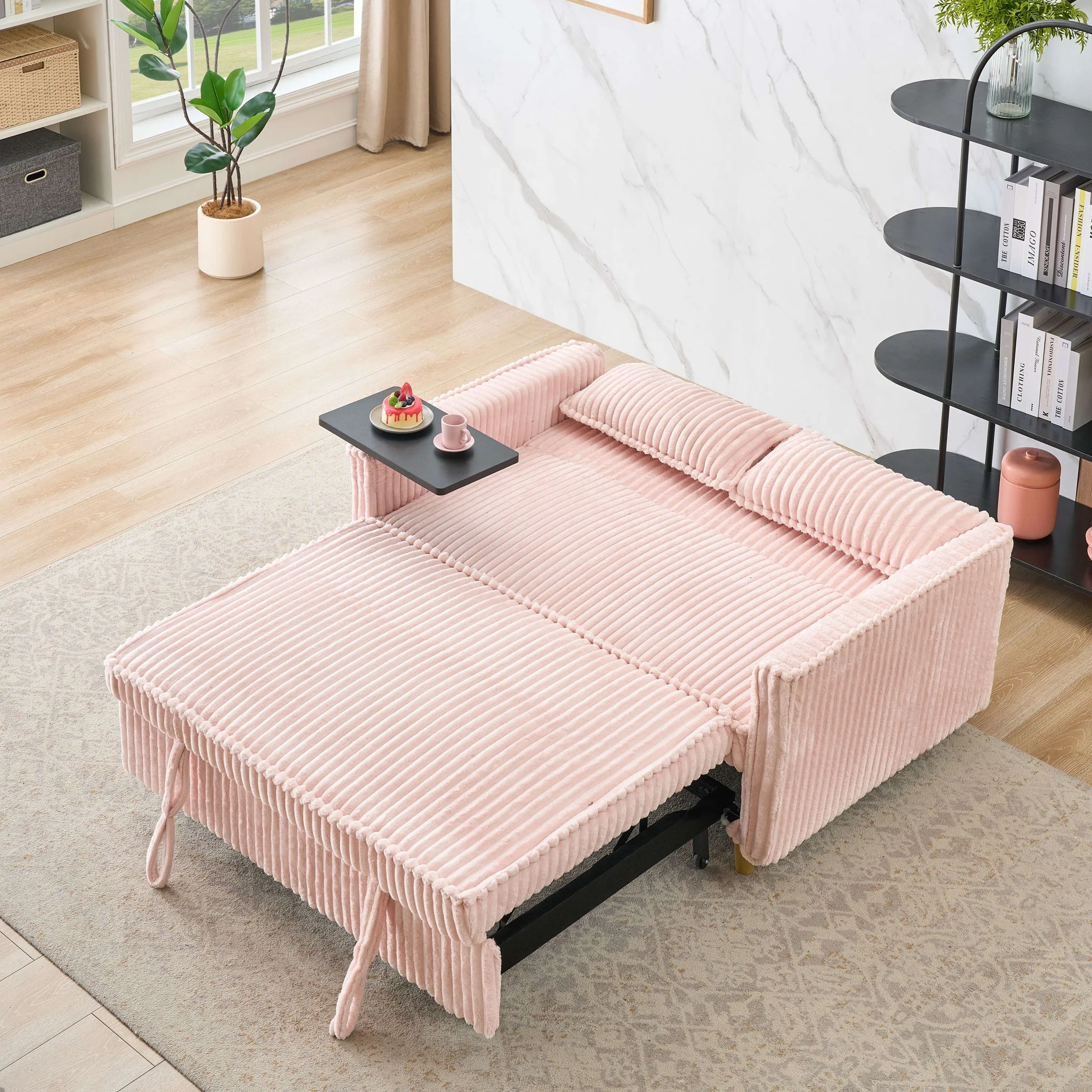 Pull Out Sofa With Movable Tabletop And USB Ports - Image 13