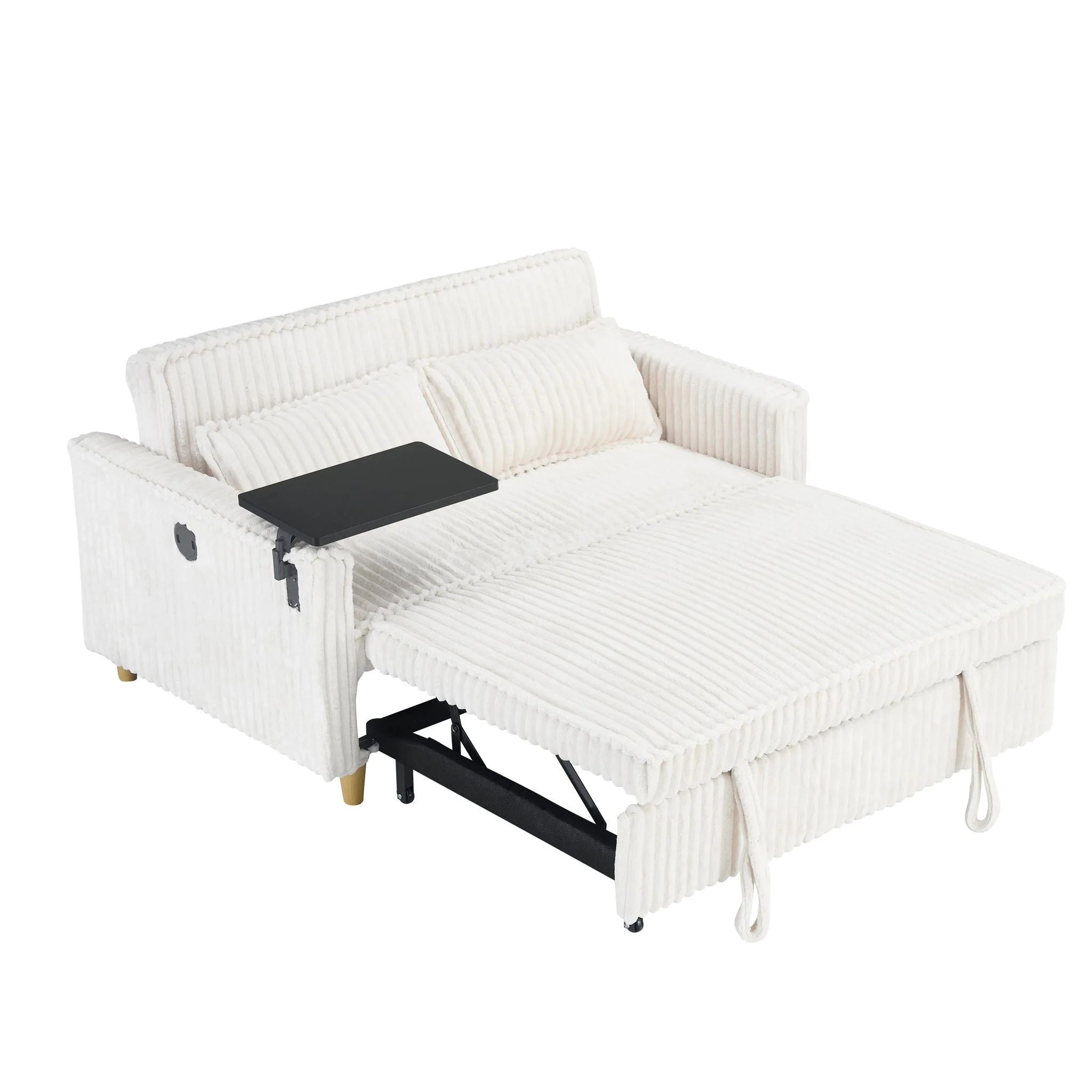 Pull Out Sofa With Movable Tabletop And USB Ports - Image 2