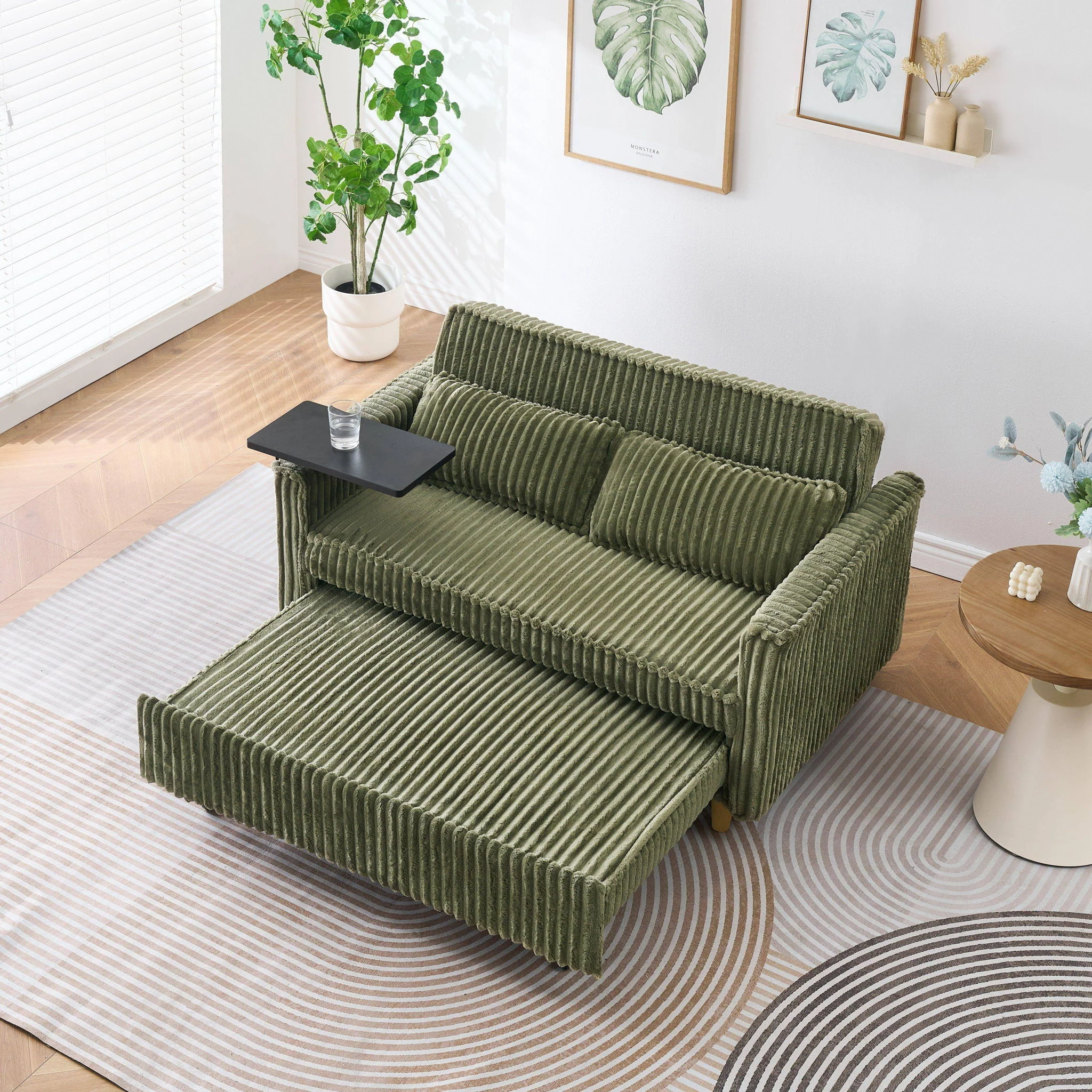 Pull Out Sofa With Movable Tabletop And USB Ports - Image 33