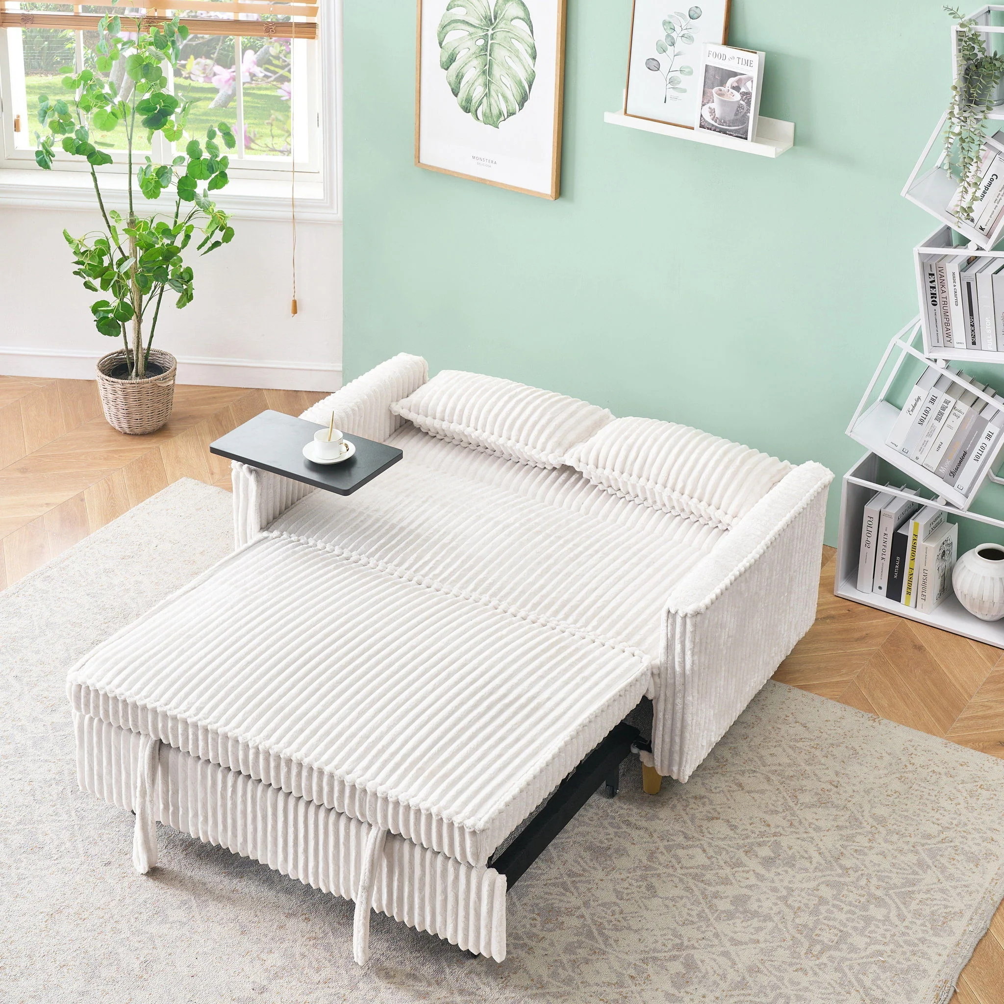 Pull Out Sofa With Movable Tabletop And USB Ports - Image 8