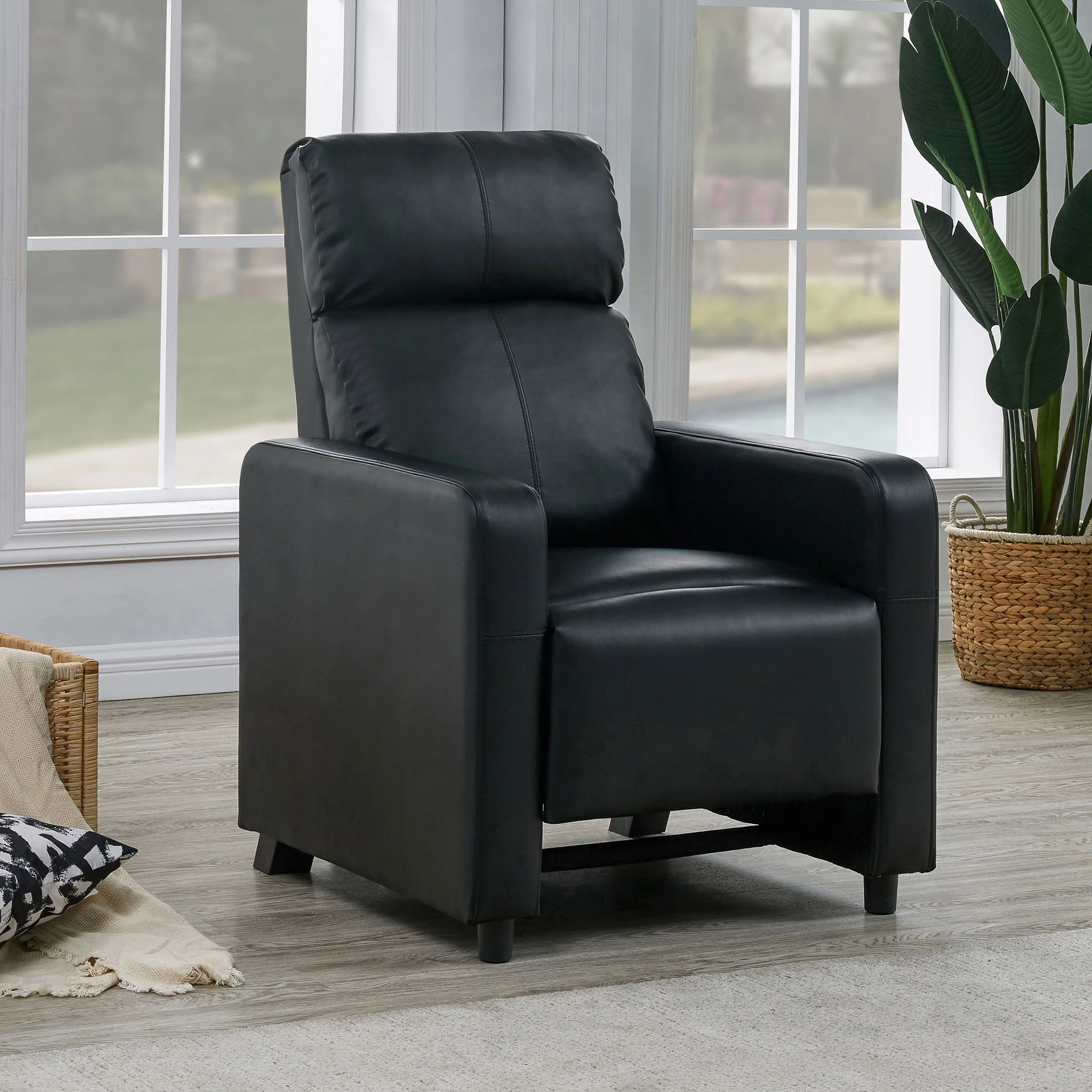 Push Back Recliner - Black - Image 3