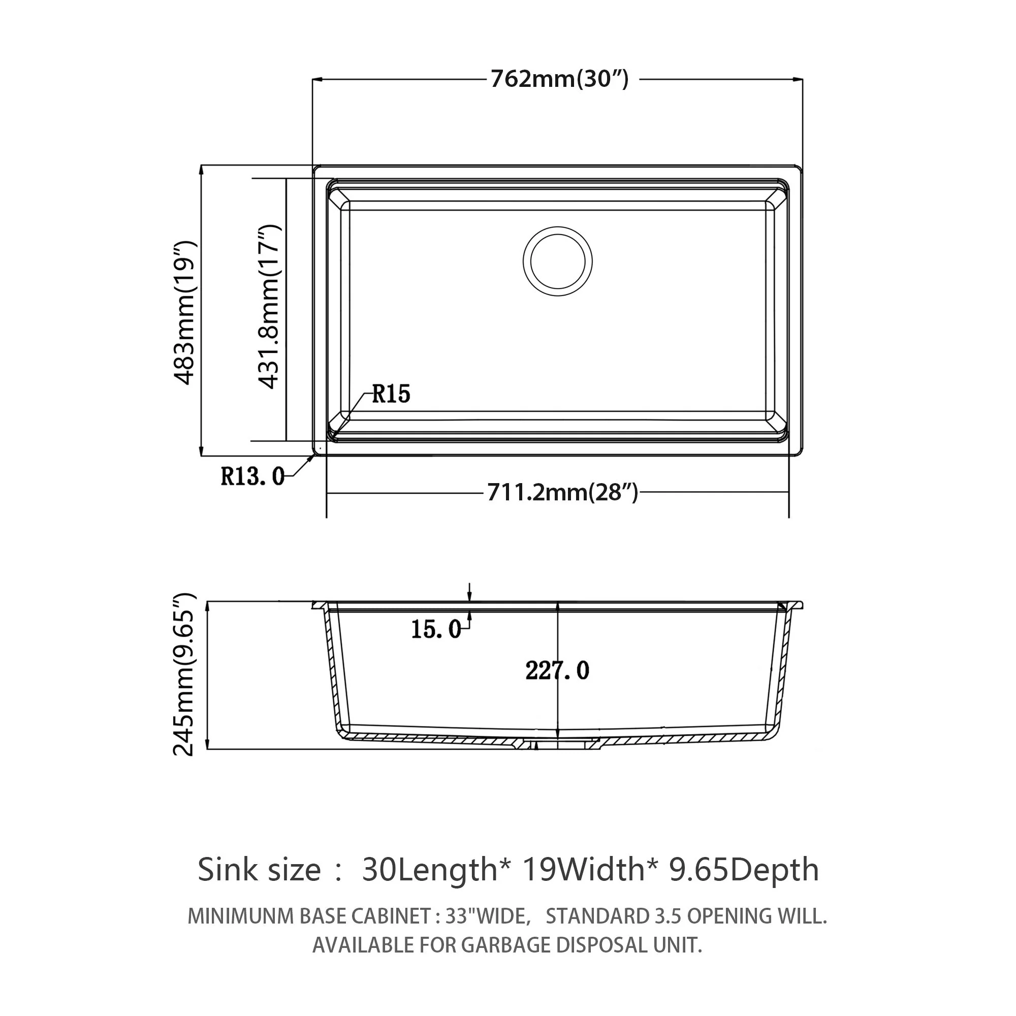 Quartz Kitchen Sink, Composite Workstation, Undermount - Image 16