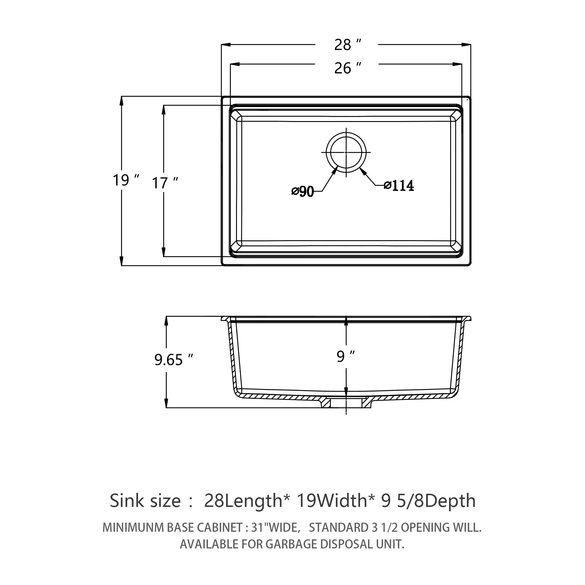 Quartz Kitchen Sink, Composite Workstation, Undermount - Image 9