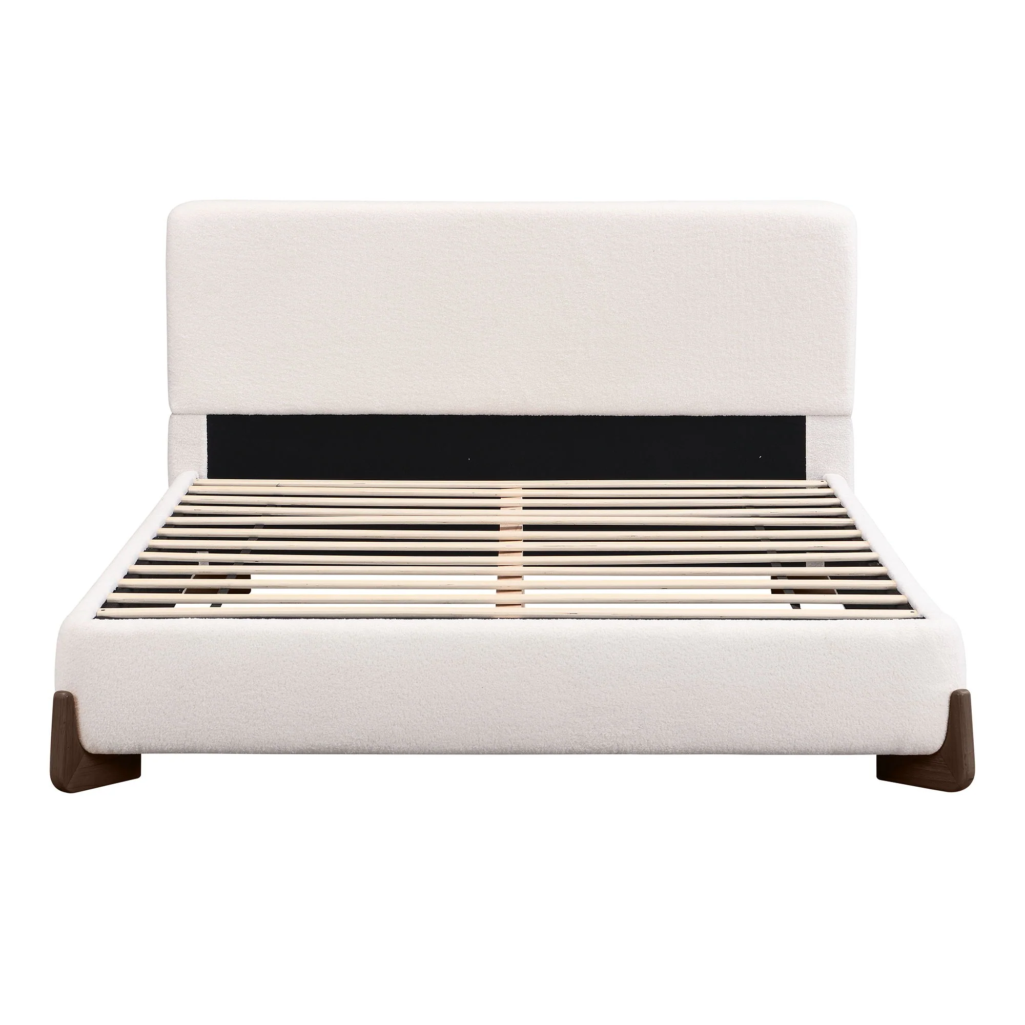 Queen Size Elegant Terry Upholstered Bed - White - Image 4