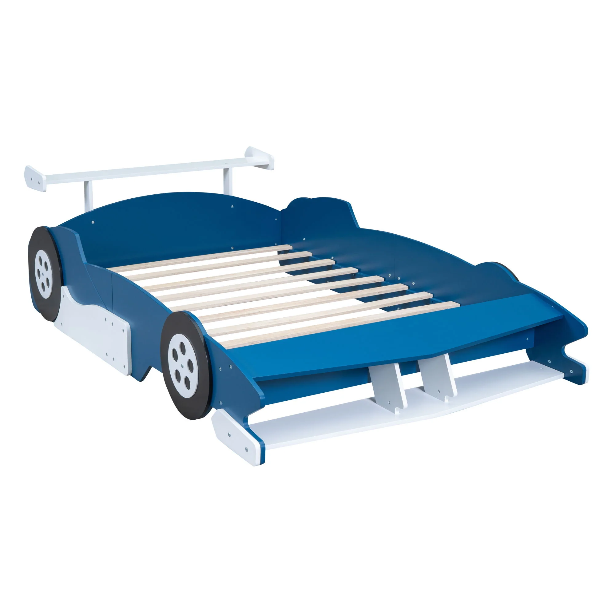Race Car-Shaped Platform Bed With Wheels - Image 8