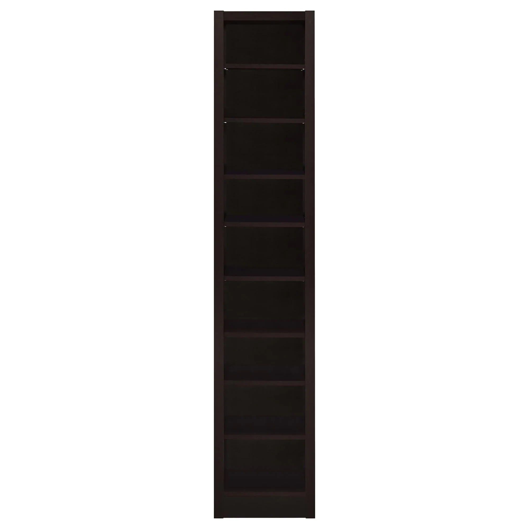 Rectangular Bookcase Tall Slim Storage With 9 Shelves - Brown - Image 8