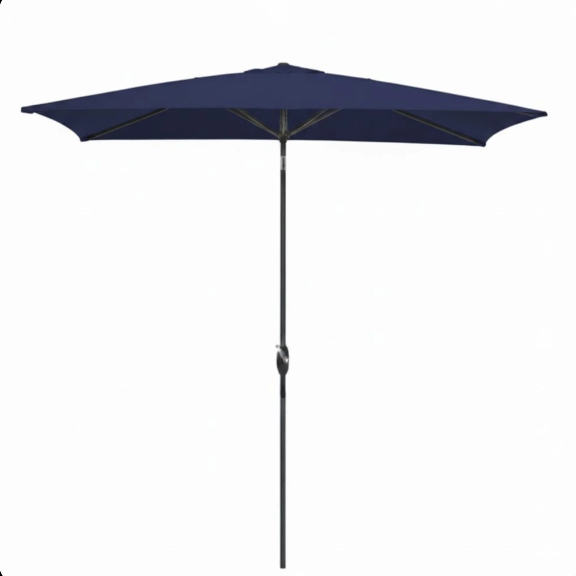 Rectangular Patio Umbrella With Crank Tilt, Polyester UV-Resistant Canopy - Image 5