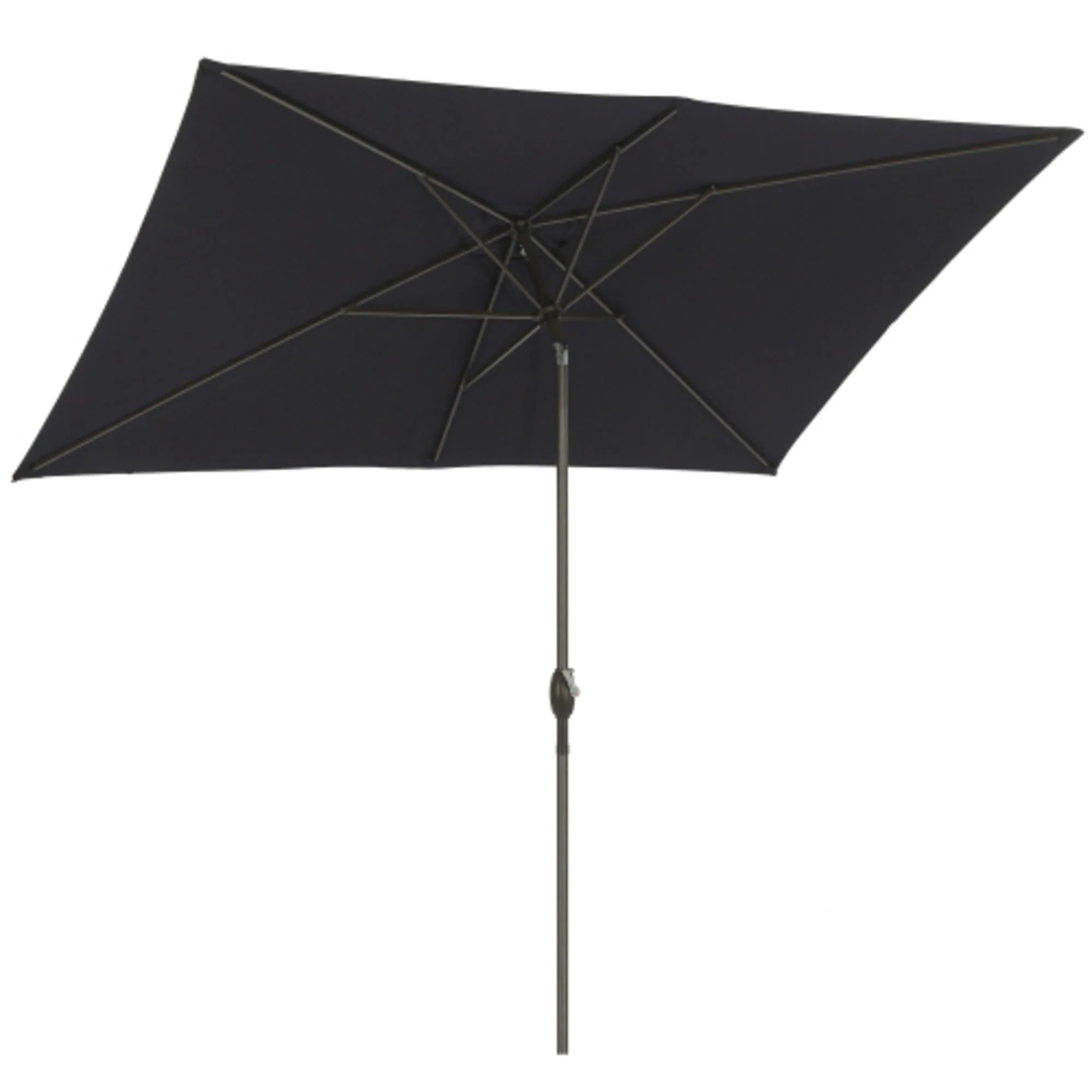 Rectangular Patio Umbrella With Crank Tilt, Polyester UV-Resistant Canopy - Image 7