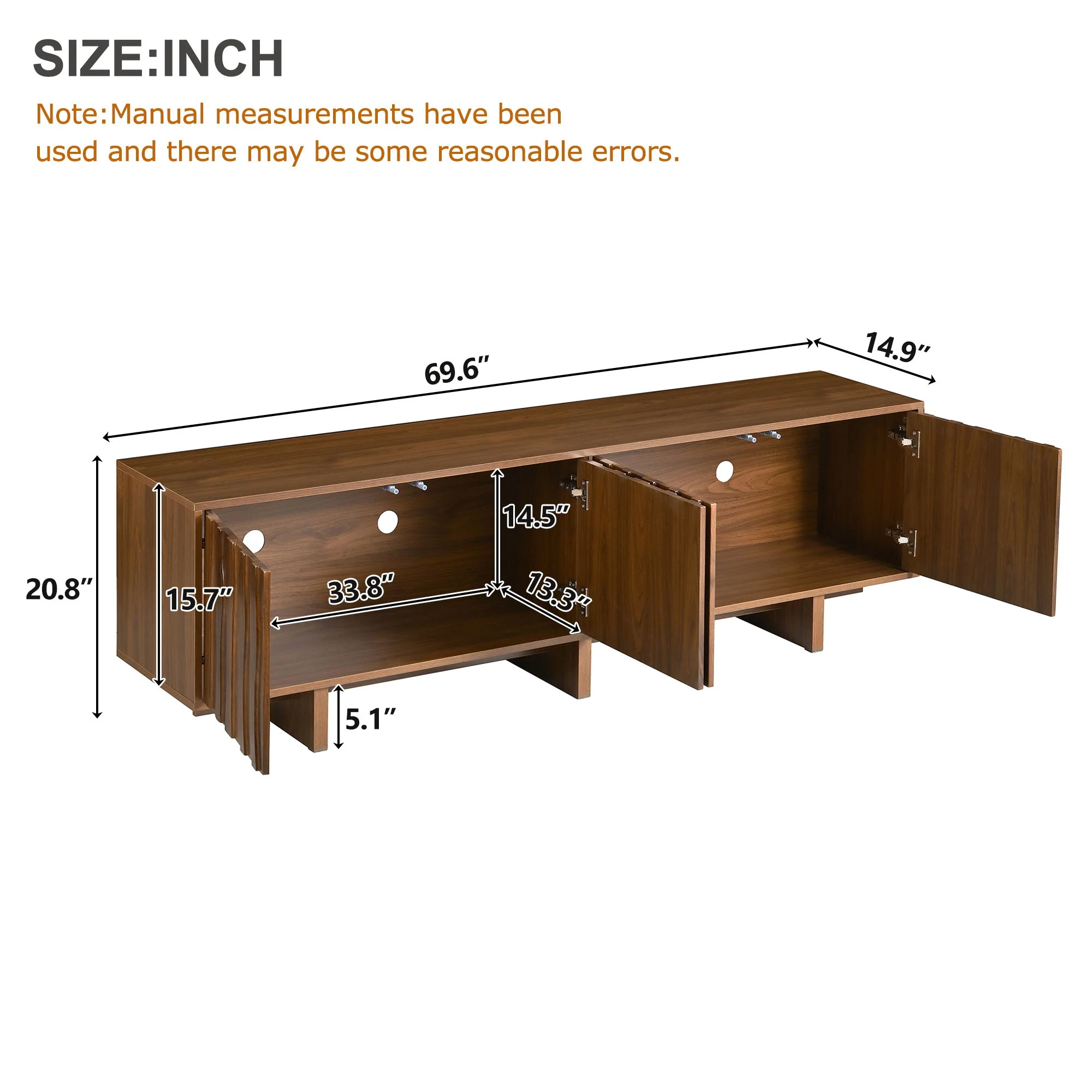 Retro Style TV Stand With Wavy Door - Image 16