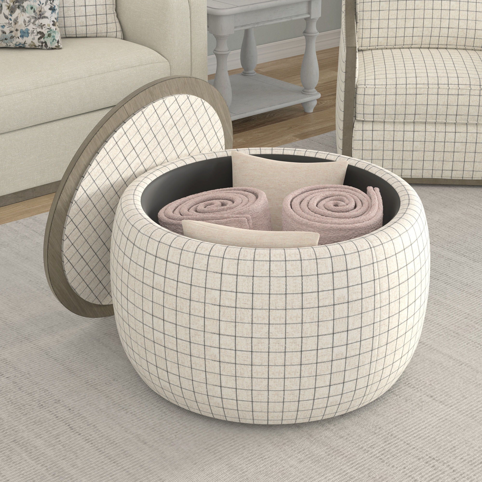 Storage Ottoman - White - Image 3