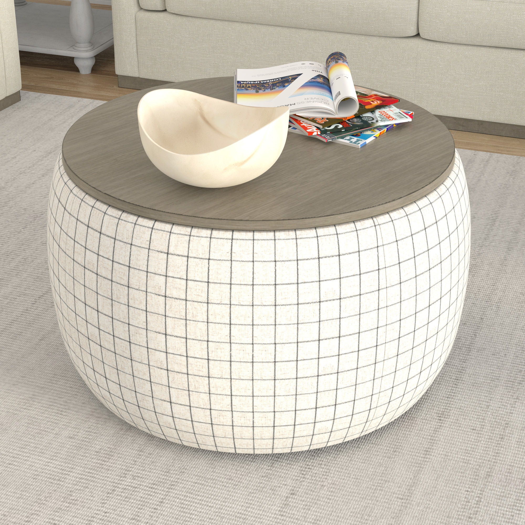 Storage Ottoman - White - Image 6