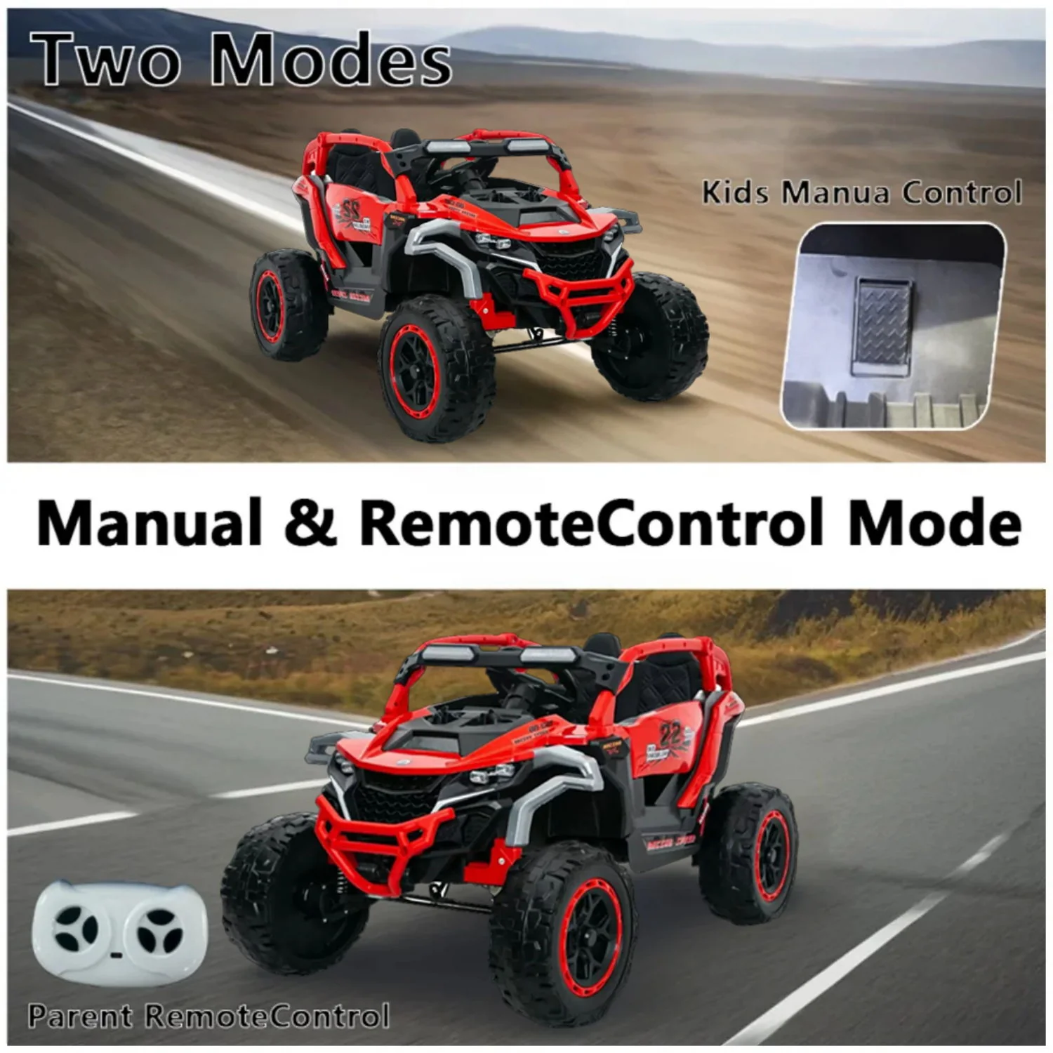 Ride On Kids Electric Truck With Remote Control, Front & Rear Suspension - Image 15
