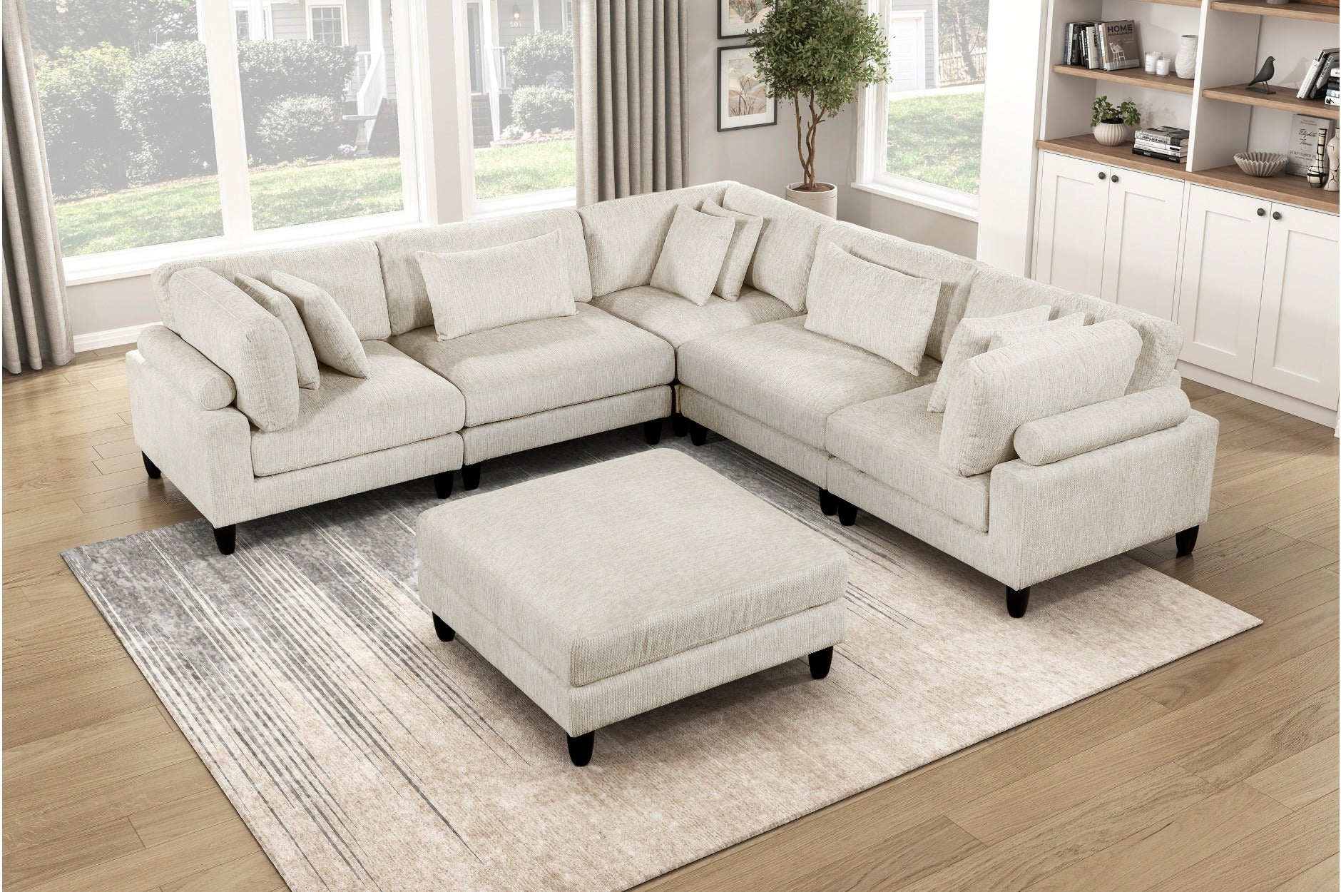 Skylum Textured Microfiber Modular Sectional Component - Image 4