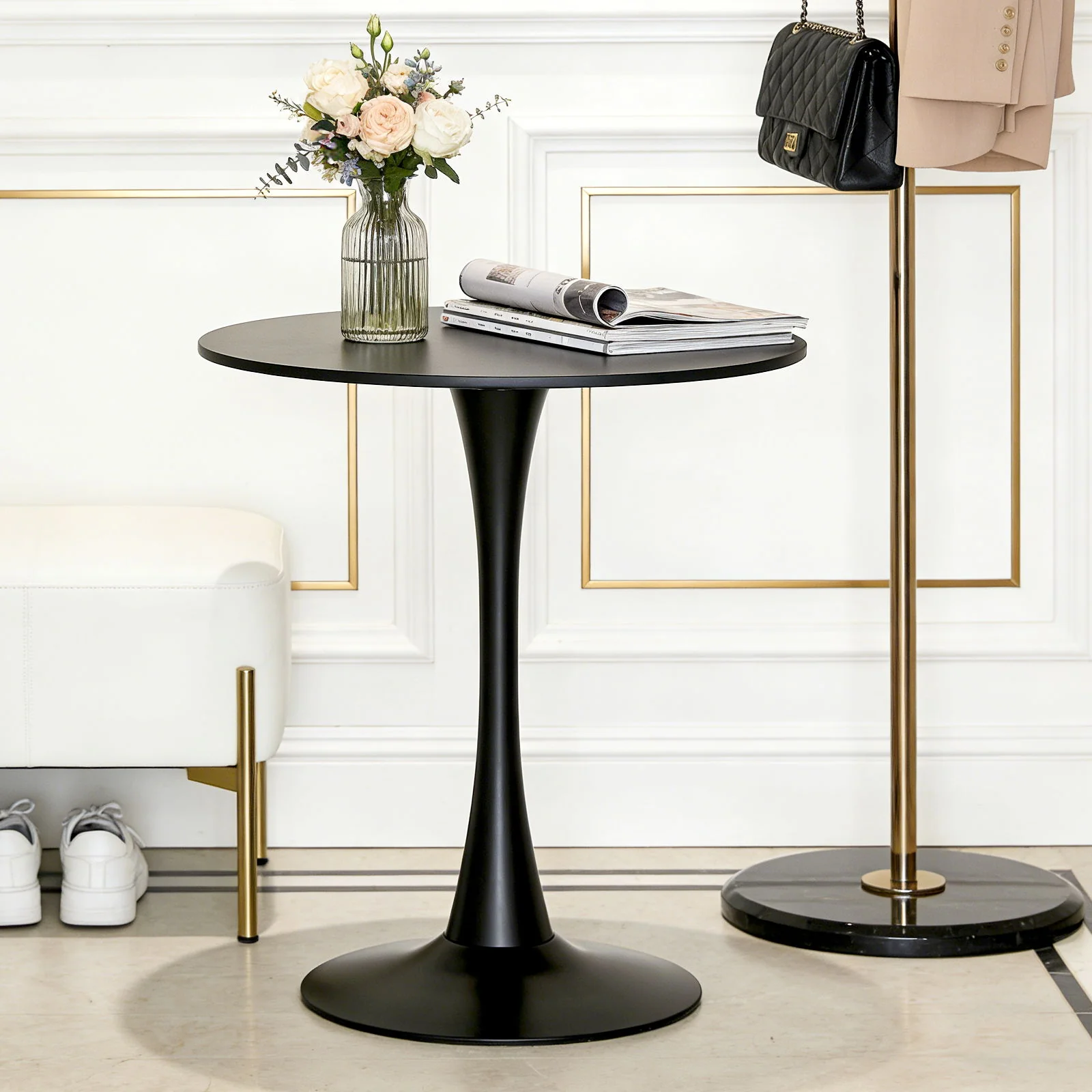 Round Dining Table With Tulip Style Base - Image 10