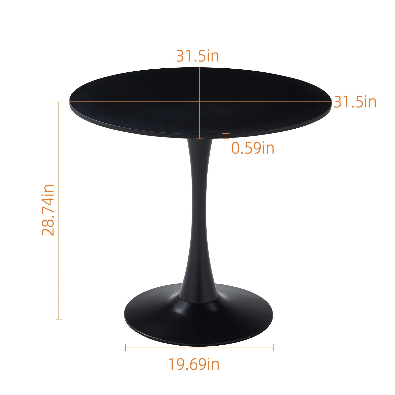 Round Dining Table With Tulip Style Base - Image 28