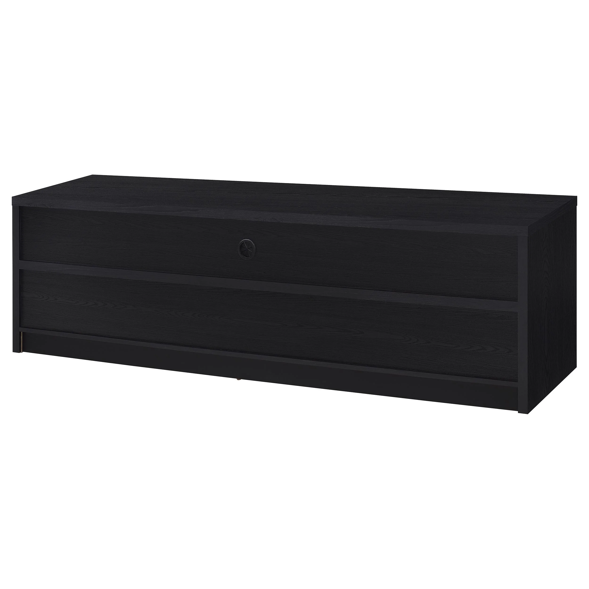 Rutland 78-Inch Black TV Stand with 3 Drawers - Image 7