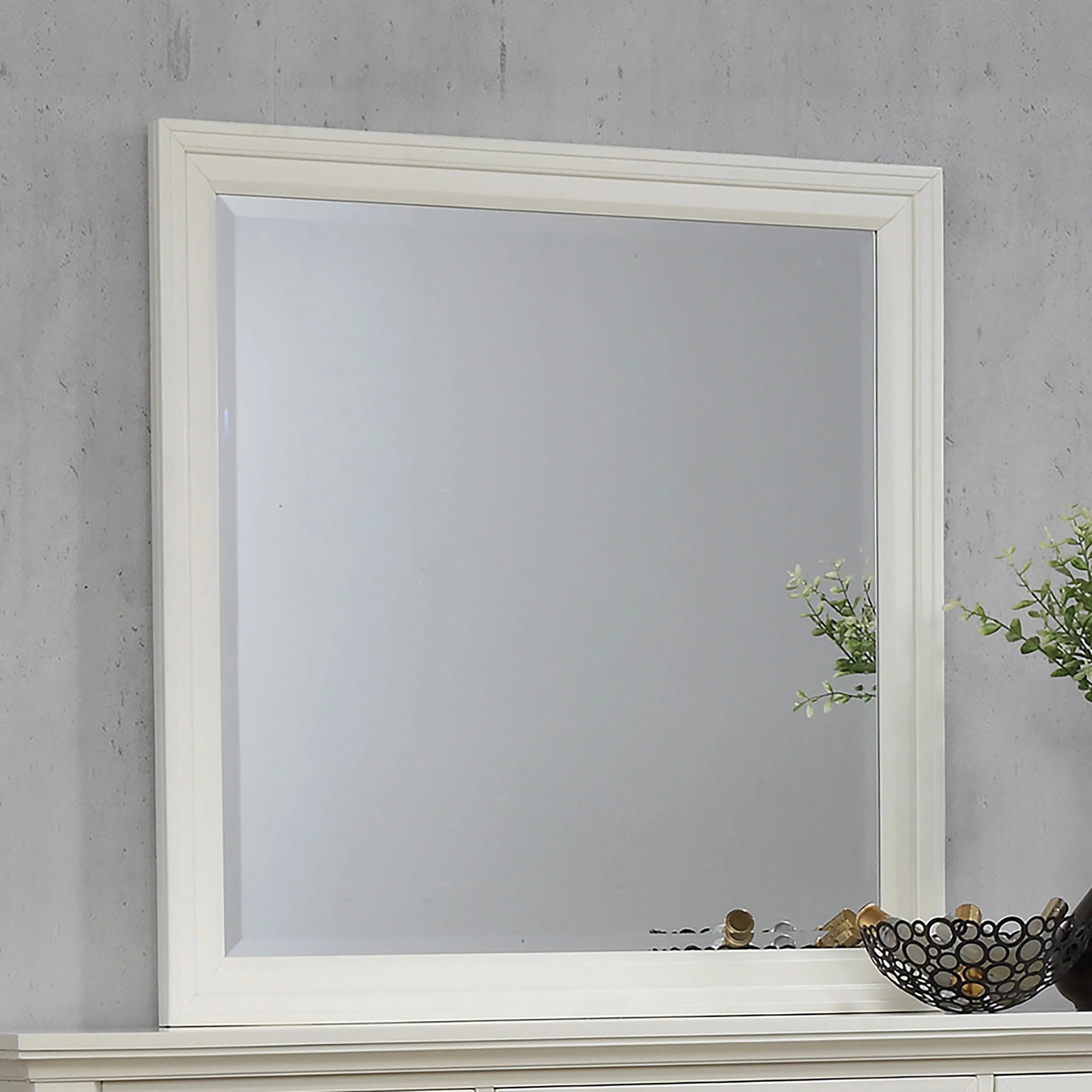 Sandy Beach Dresser Mirror Cream White - Image 3