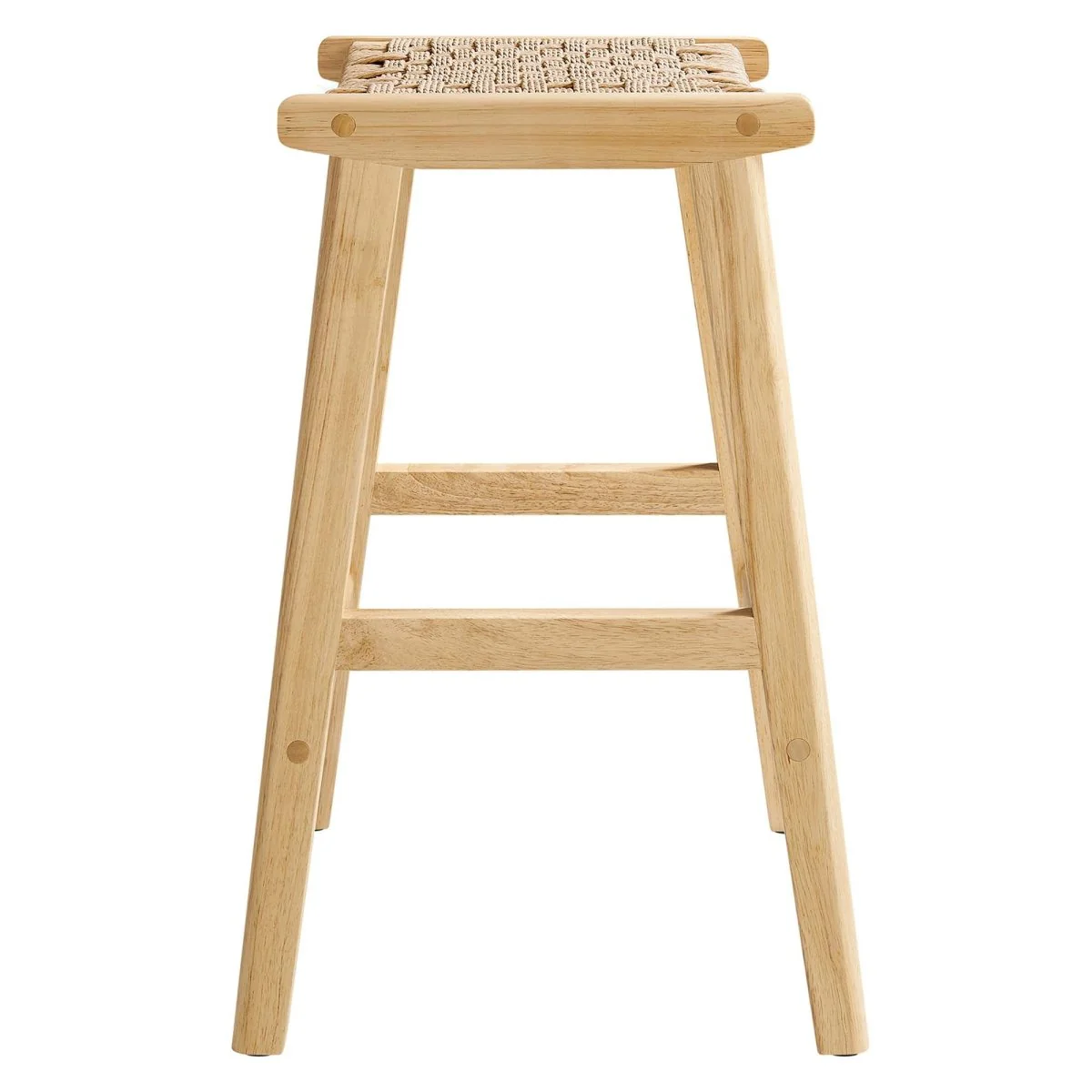 Saoirse Woven Rope Wood Counter Stool Set of 2 - Image 12