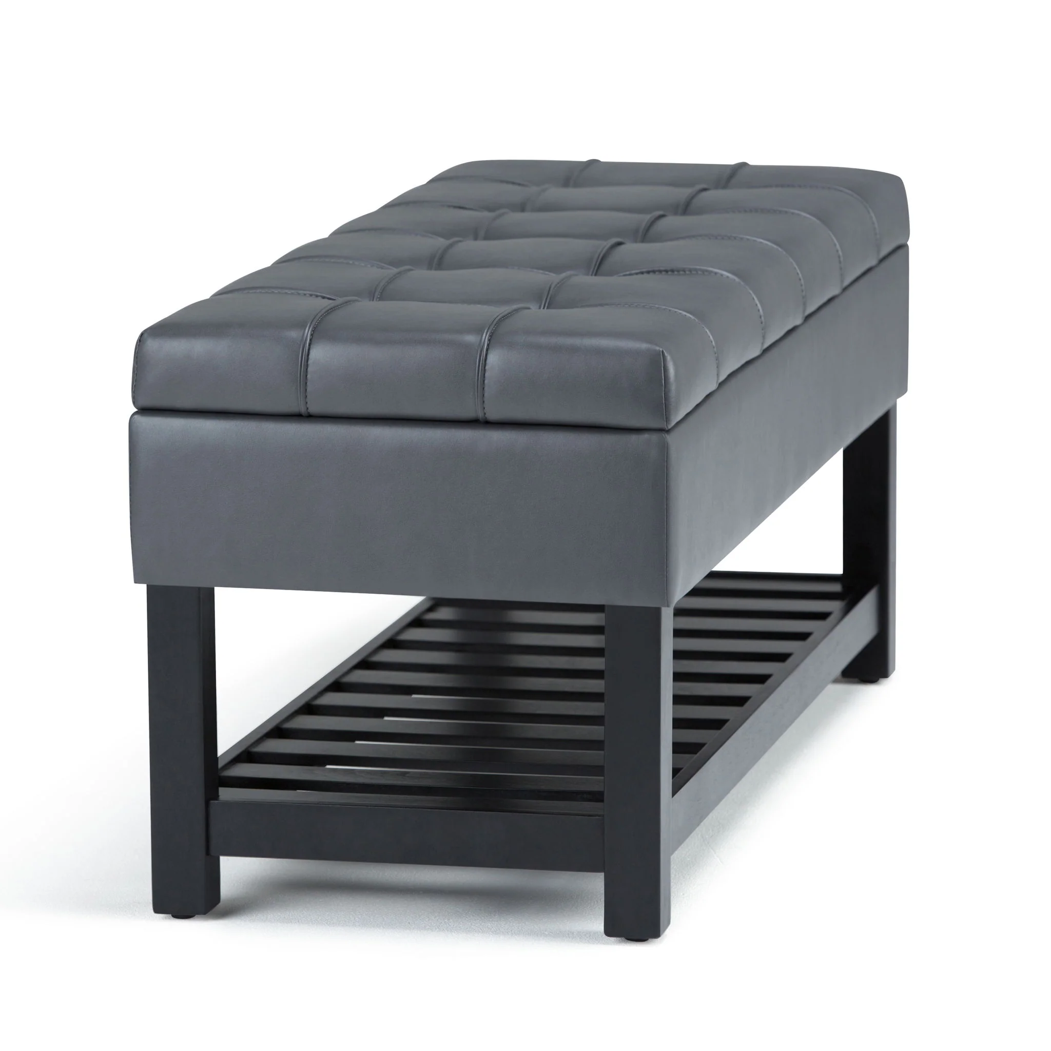 Saxon - Upholstered Transitional Storage Ottoman Bench - Image 6