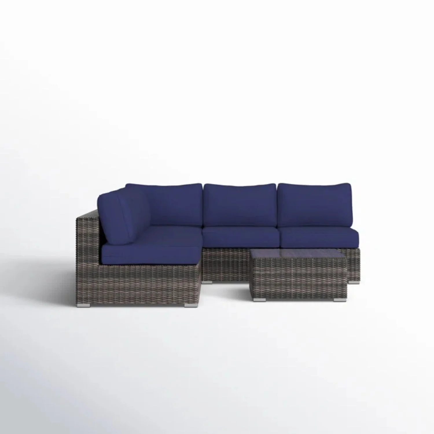 Seating Set With Cushions Handcrafted Wicker Design - Image 13