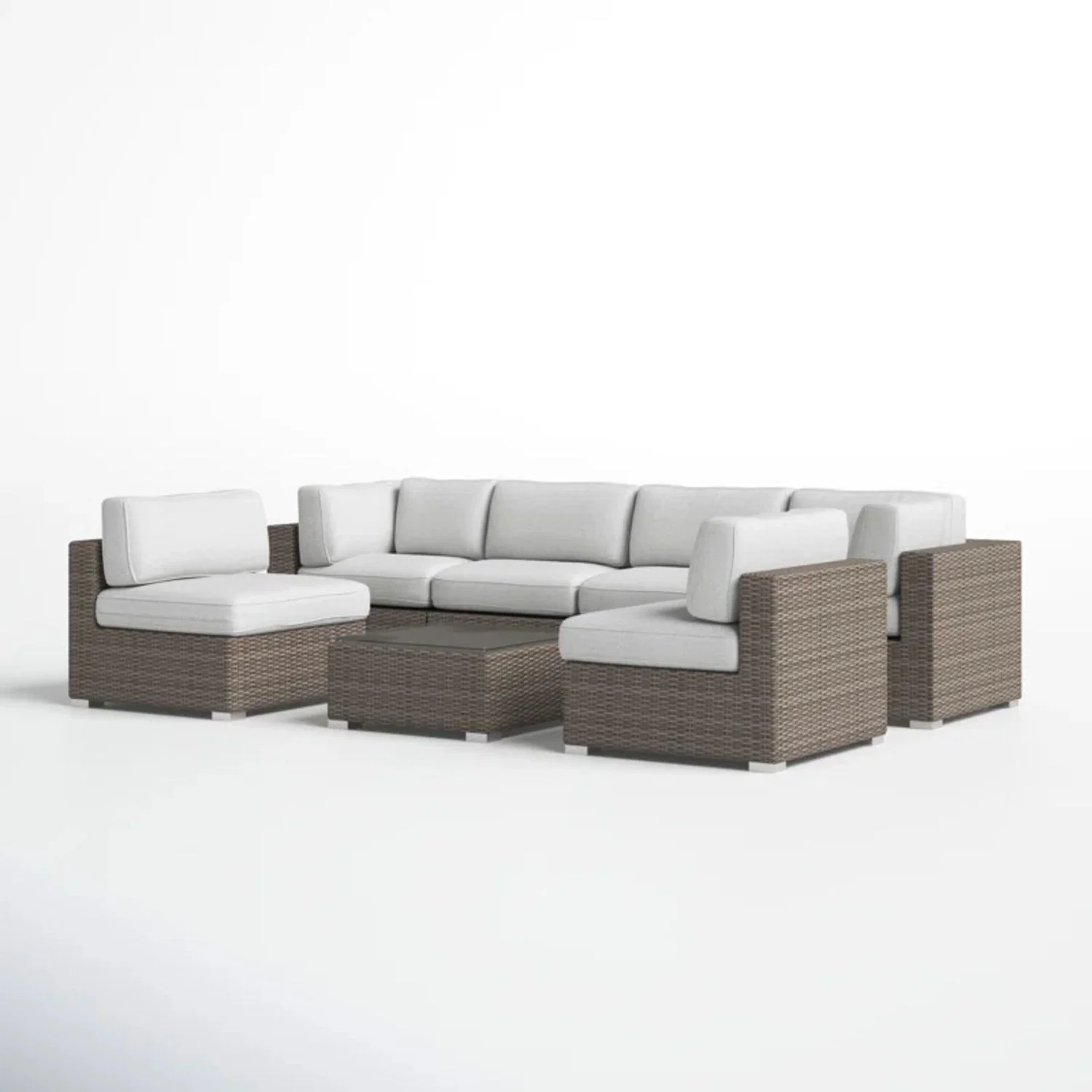 Seating Set With Cushions Handcrafted Wicker Design - Image 33