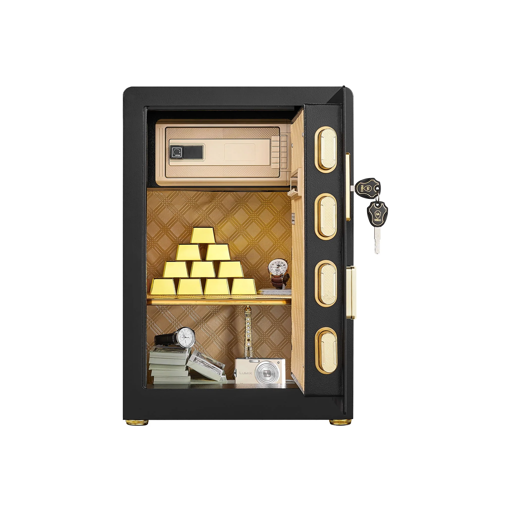 Security Electronic Home Safe With Digital Lock, Removable Shelf, Mute Function, Interior For Documents, Cash, Jewelry - Image 10