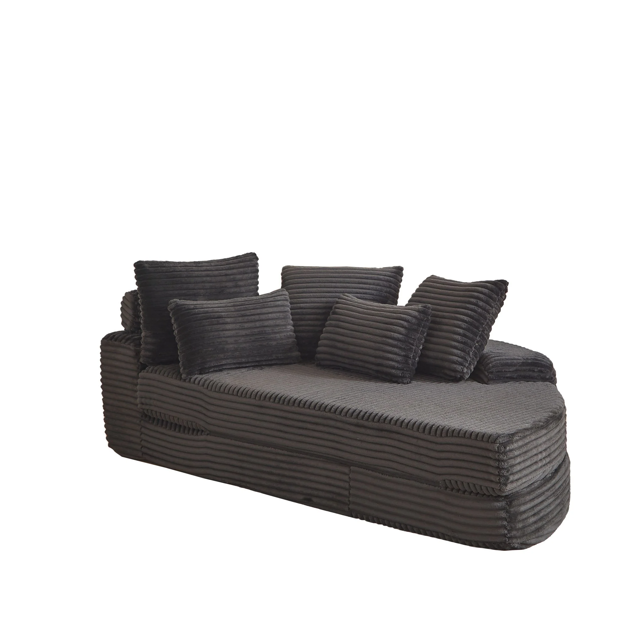 Semi Circular 2 In 1 Sofa Bed With Neck Pillow - Image 16