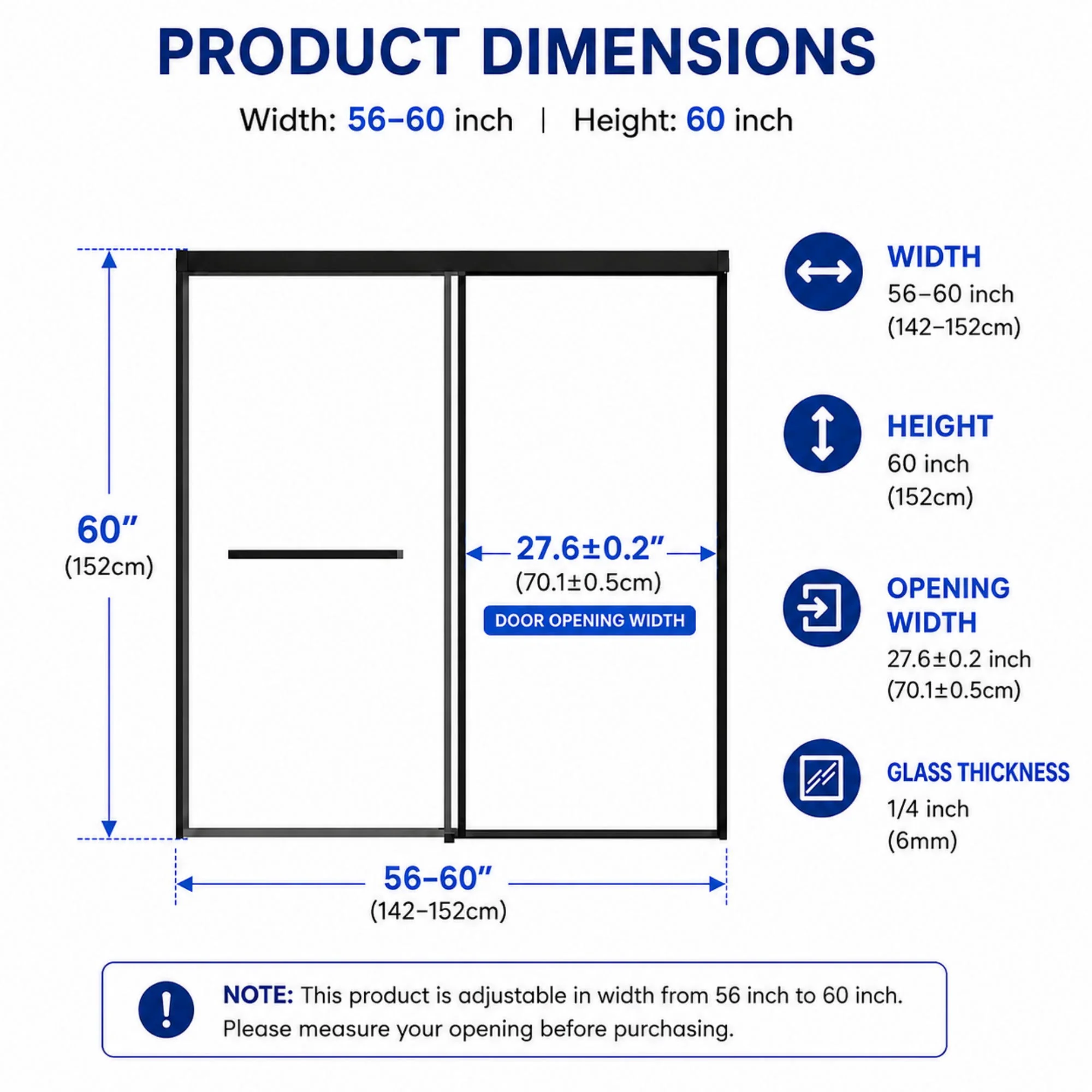 Semi-Frameless Double Sliding Shower Door - Image 8