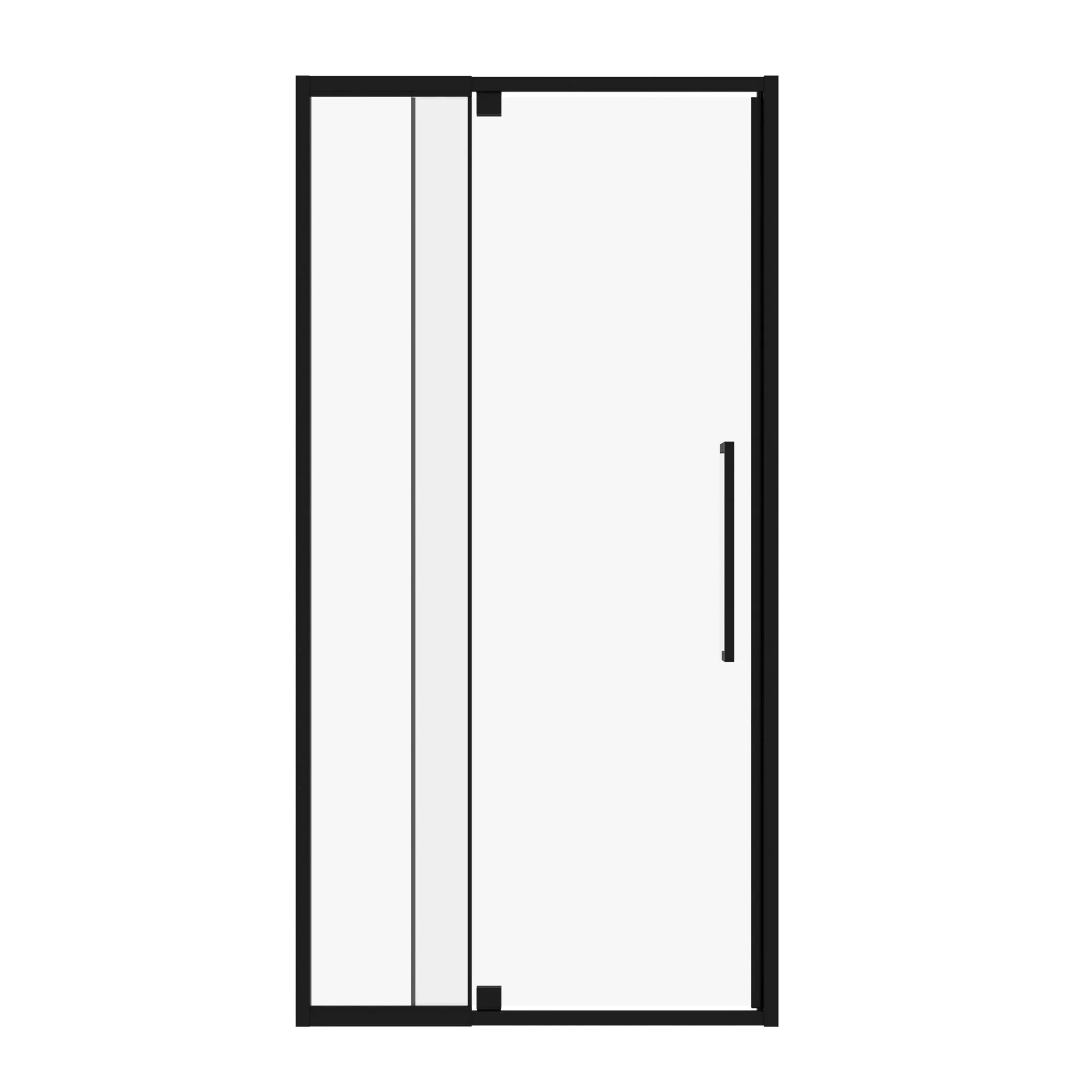 Semi-Frameless Pivot Hinged Shower Door, Reversible Design - Image 2