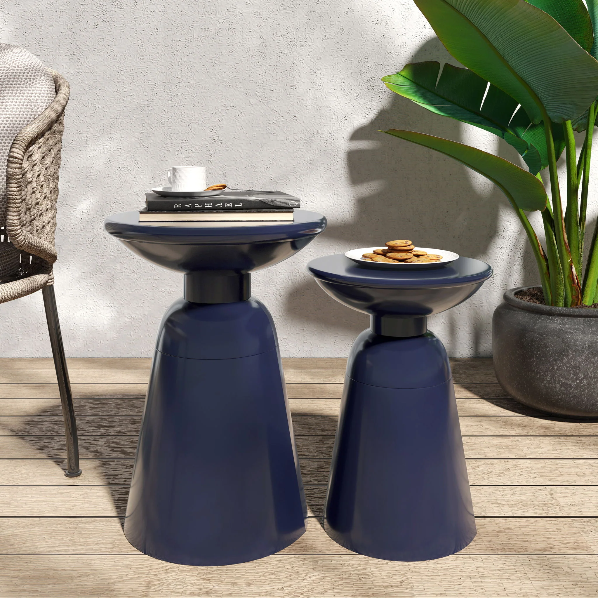 Serenita - Outdoor Side Tables With Flared Design (Set of 2) - Image 20