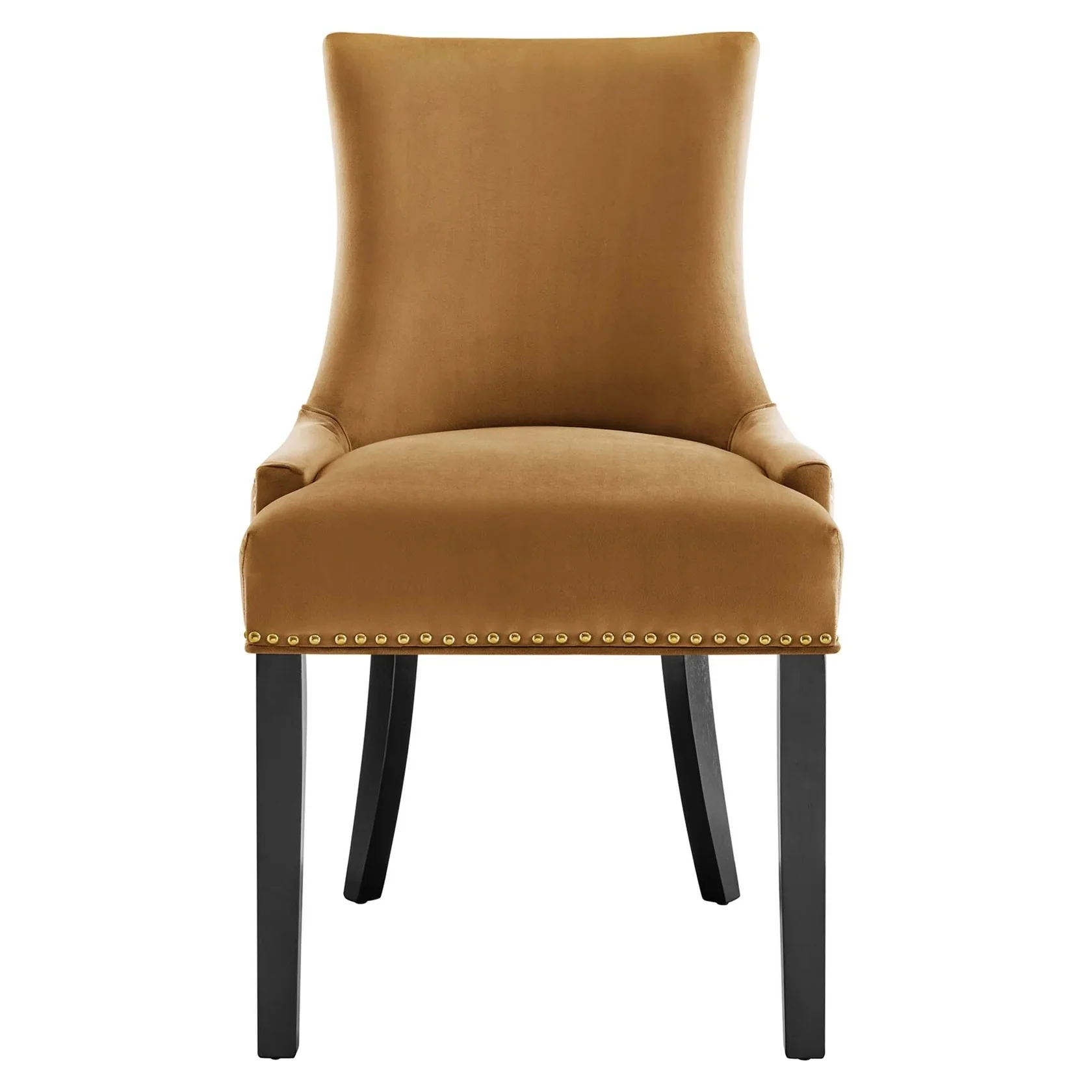 Set of 2 Hourglass Performance Velvet Dining Chairs with Nailhead Trim - Image 14