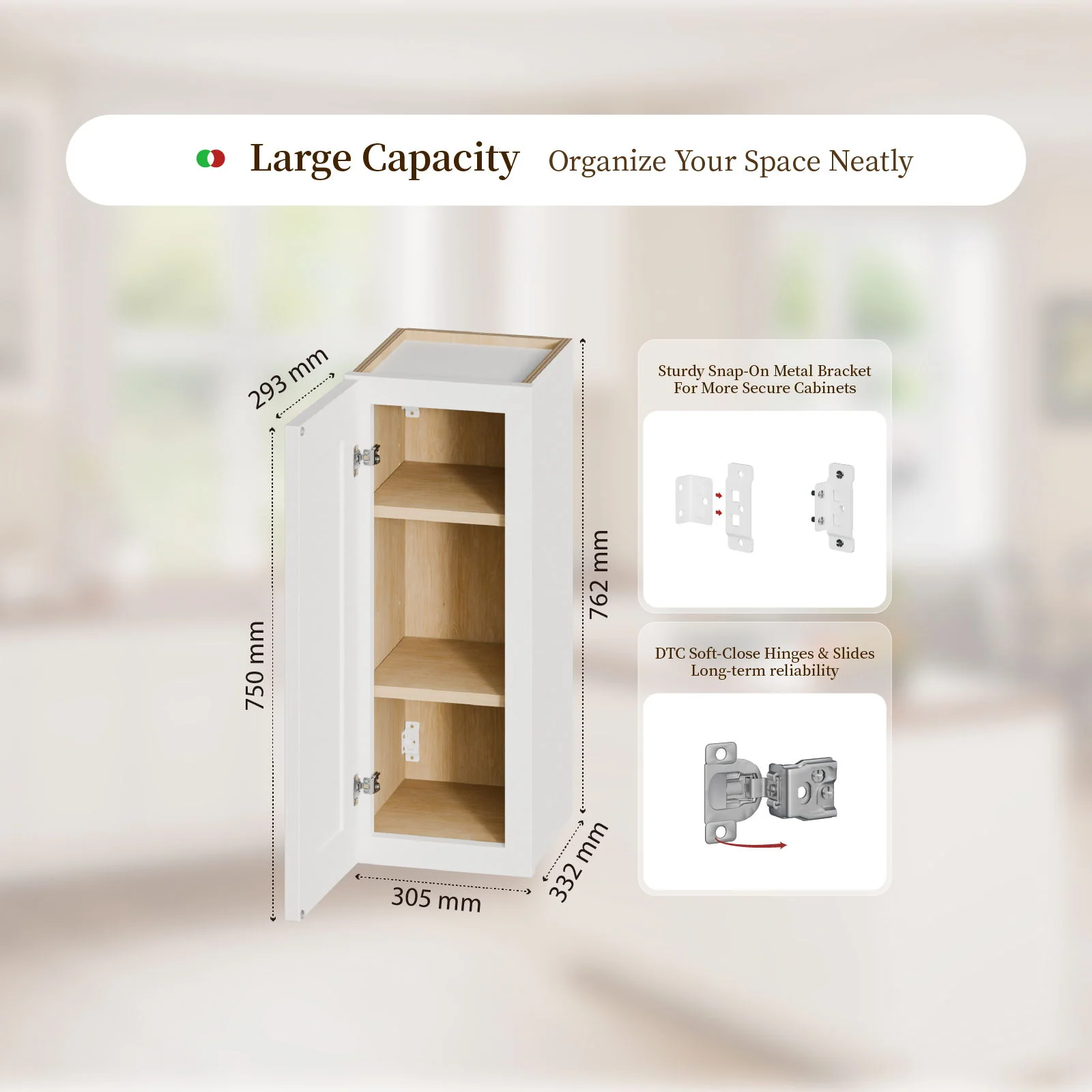 Shaker Wall Cabinet With 2 Adjustable Shelves - Image 28