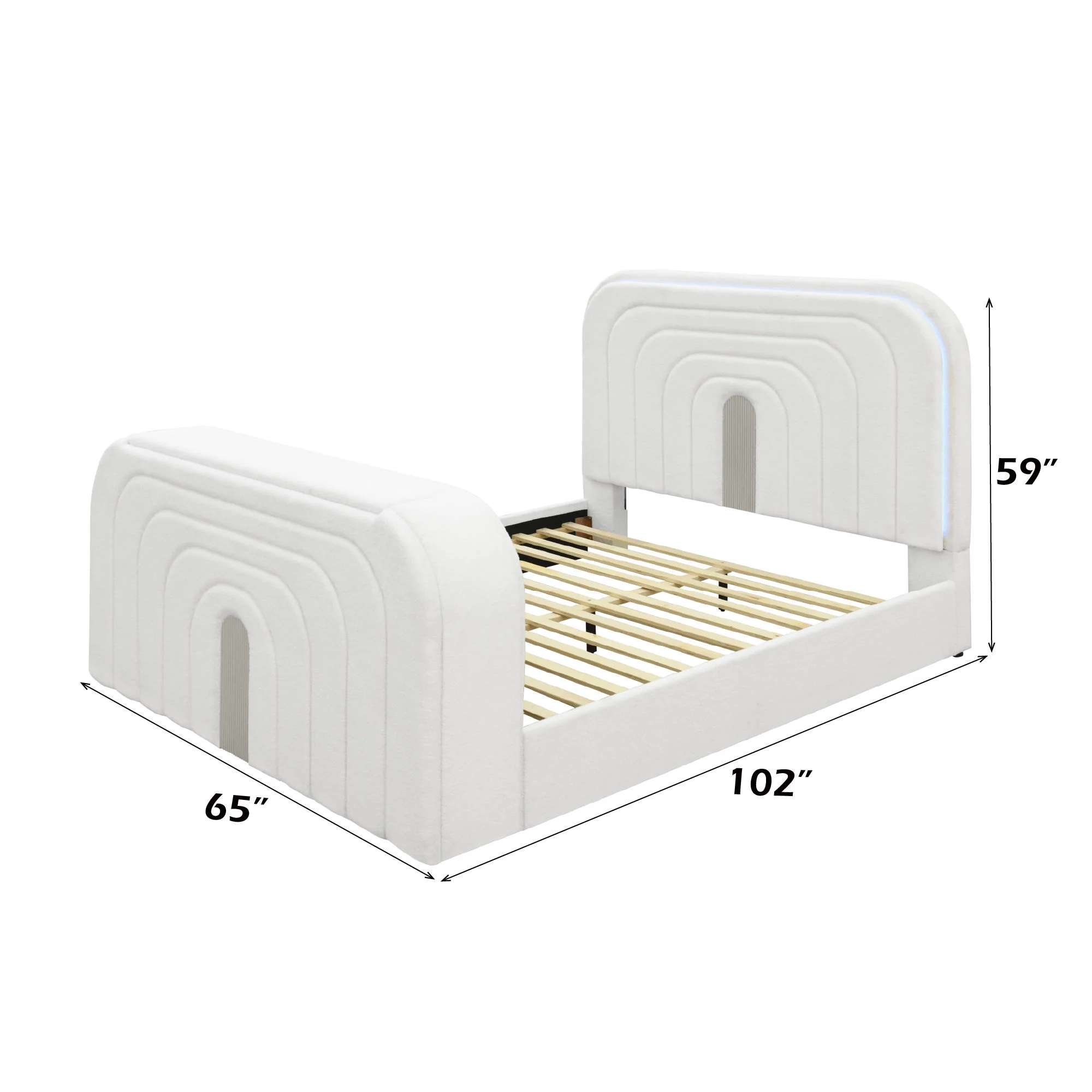 Shelyn - Bed With LED, TV Stand, Fireplace & Bluetooth - Image 19