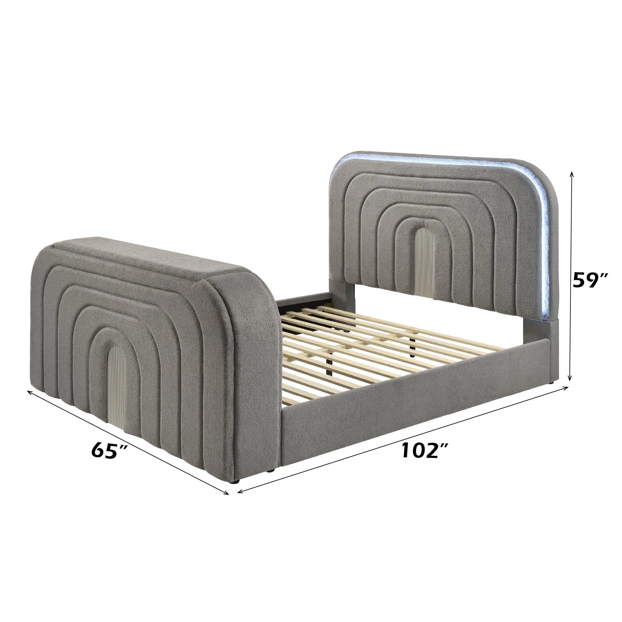 Shelyn - Bed With LED, TV Stand, Fireplace & Bluetooth - Image 22