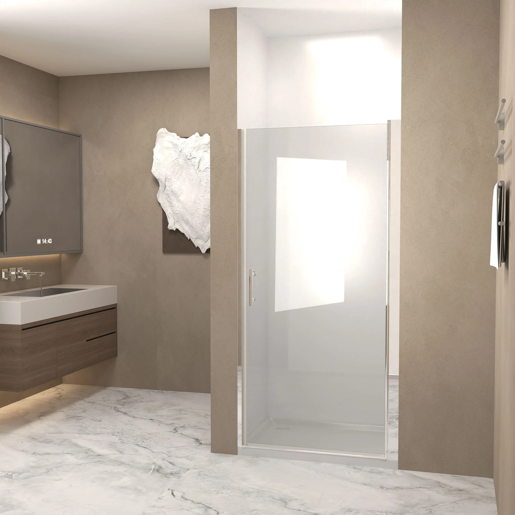 Shower Door With Glass And Explosion Proof Safety Film - Image 15