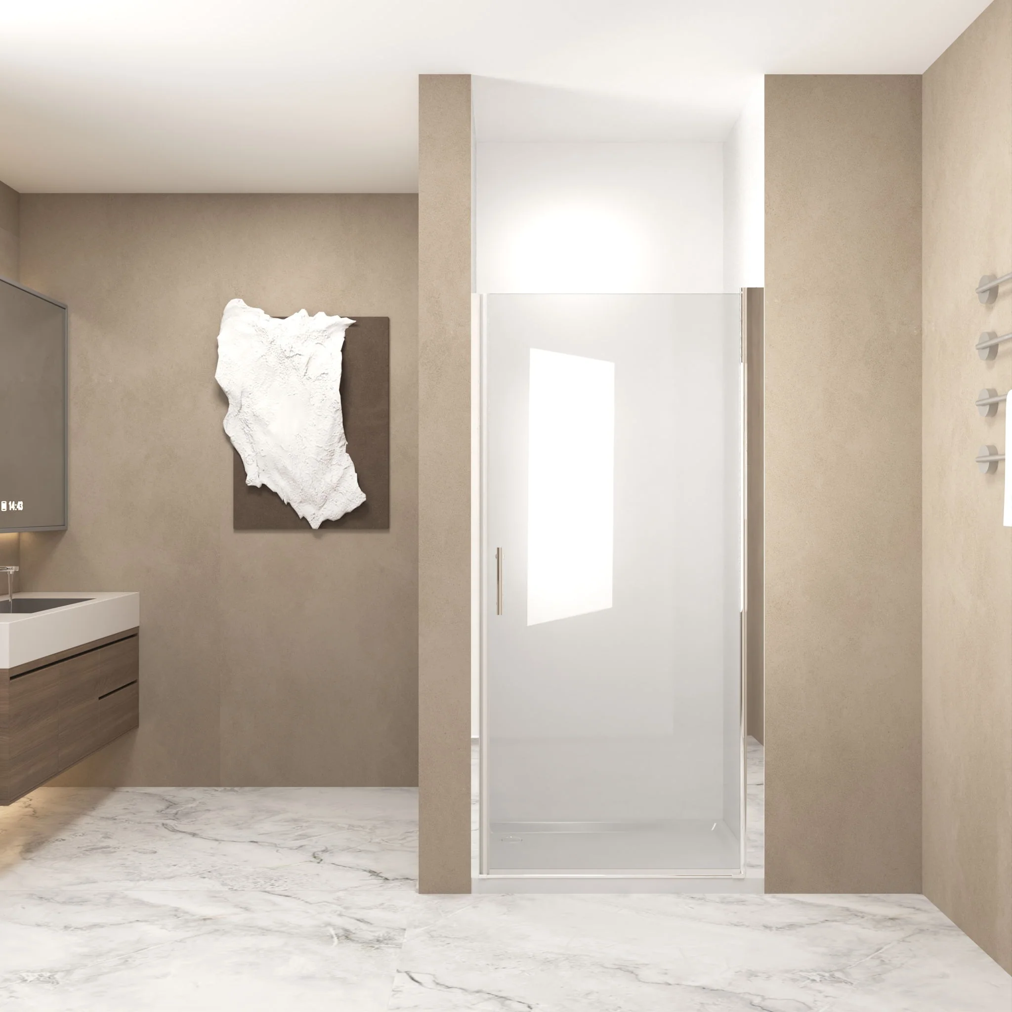Shower Door With Glass And Explosion Proof Safety Film - Image 26