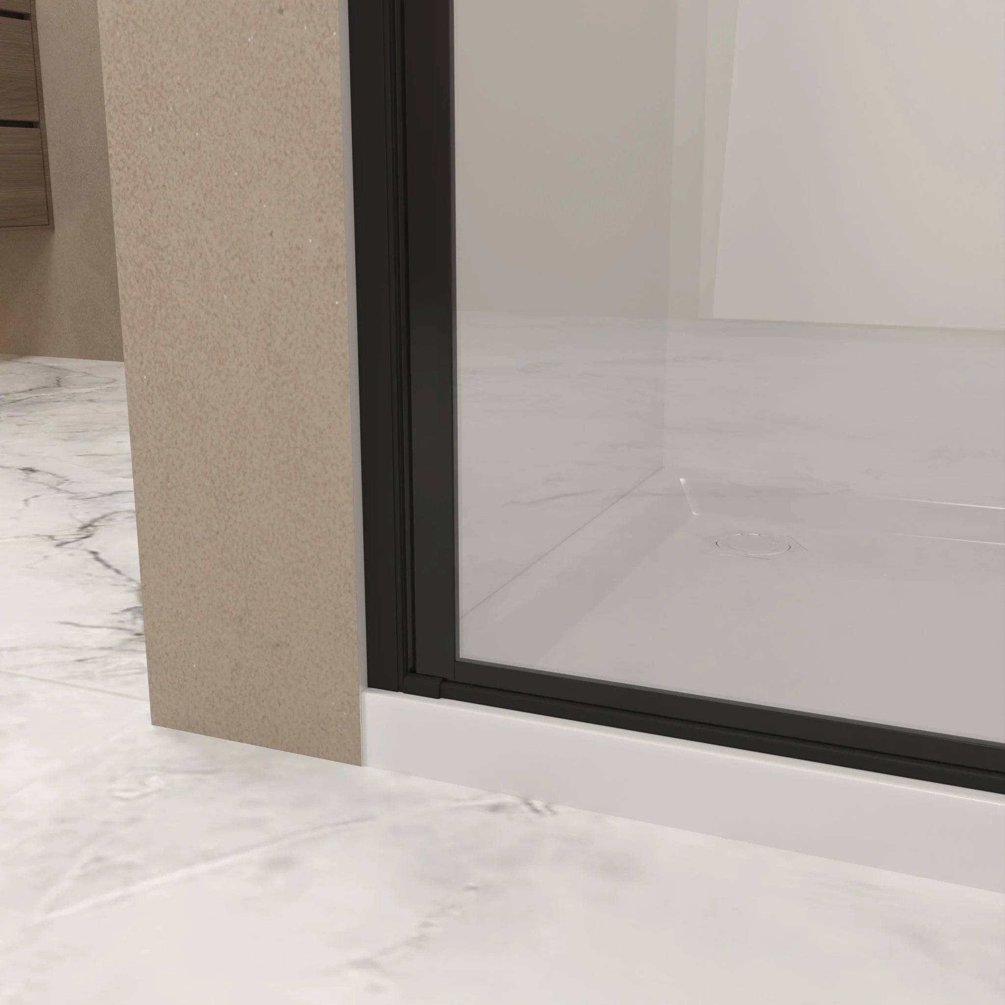 Shower Door With Glass And Explosion Proof Safety Film - Image 27