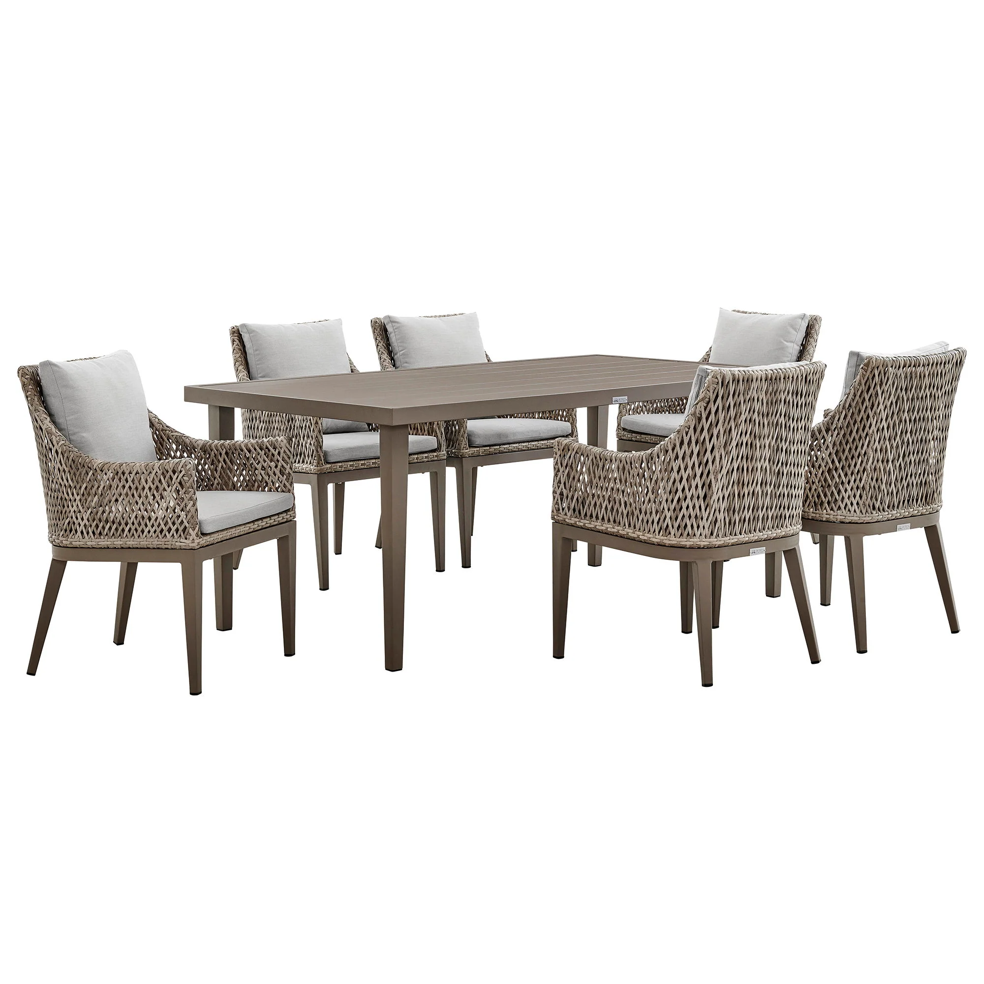 Silvana - Aluminum Outdoor Dining Set - Image 2